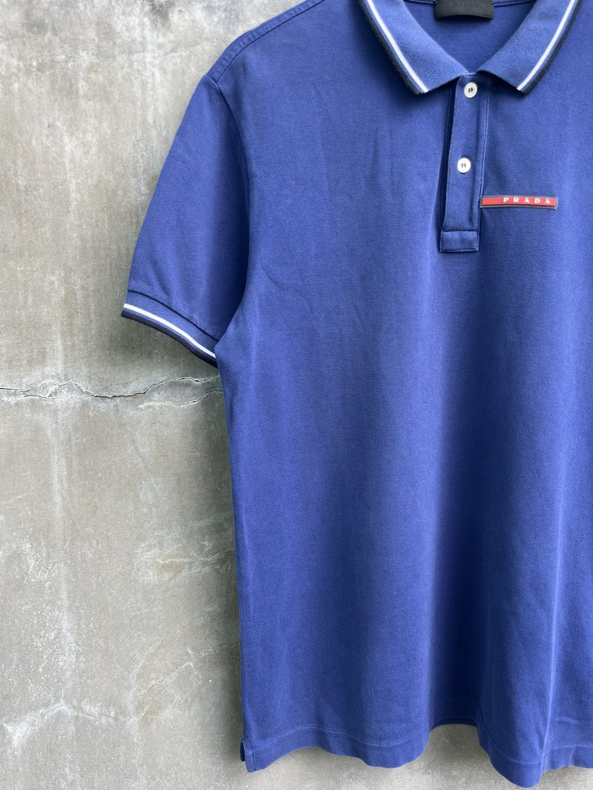 Prada Pique Polo Shirt Size US XL / EU 56 / 4 - 2 Thumbnail
