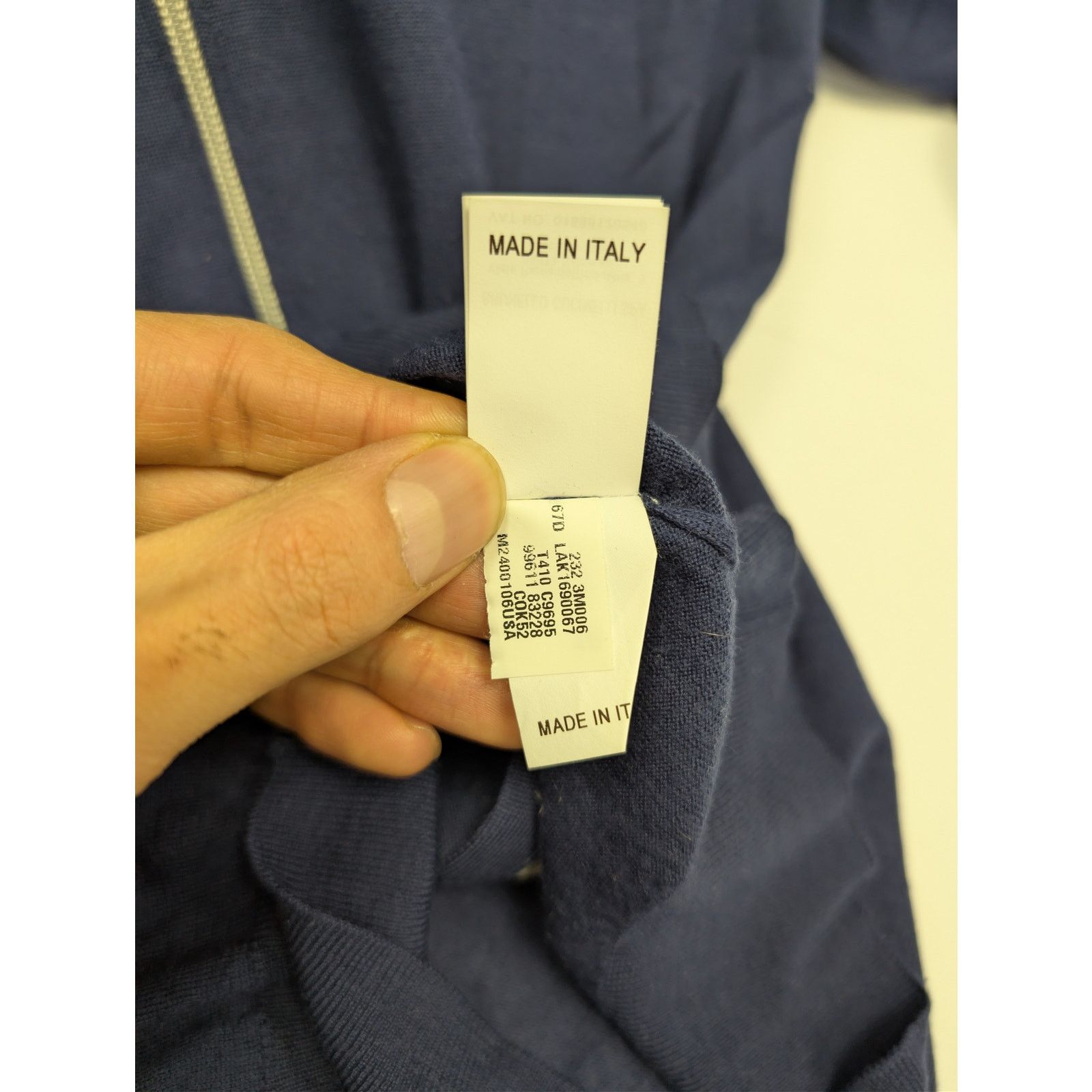 Brunello Cucinelli o1rshd1 CC20 Full Zip Cardigan Sweater Sweatshirt Navy Blue Size US M / EU 48-50 / 2 - 20 Thumbnail