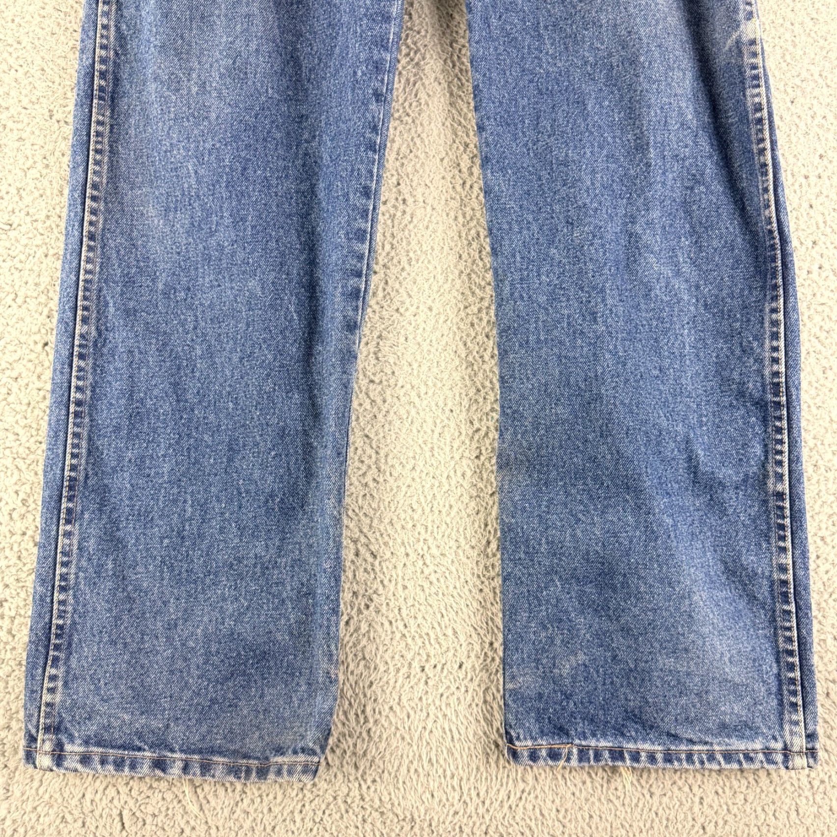 Denime Bulwark Jeans Mens 38 Blue Denim 100% Cotton Straight Leg Workwear Pants Regular Rise USA Logo City Size US 38 / EU 54 - 2 Thumbnail