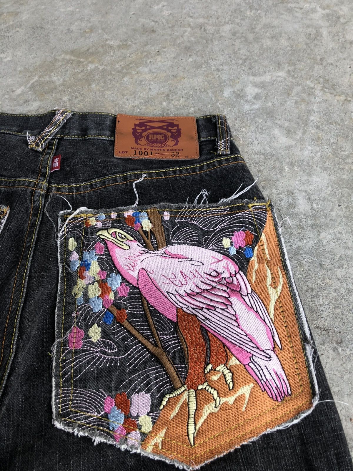 RMC Jeans Red Monkey Company Embroidered Jeans Distressed Size US 30 / EU 46 - 15 Thumbnail