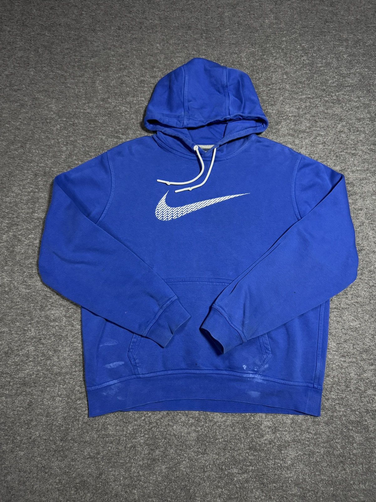 Nike Nike Hoodie Faded Big Swoosh Embroidered Large Blue Size L Size US L / EU 52-54 / 3 - 5 Thumbnail