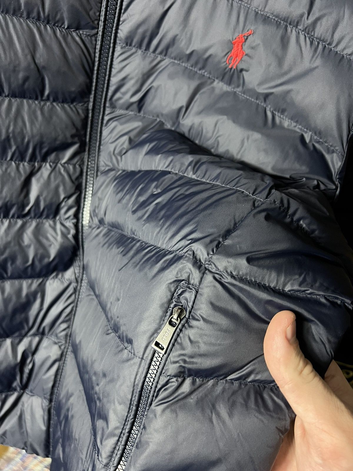 Polo Ralph Lauren Polo Ralph Lauren Navy Water Repellent Hooded Puffer Jacket Size US L / EU 52-54 / 3 - 9 Thumbnail