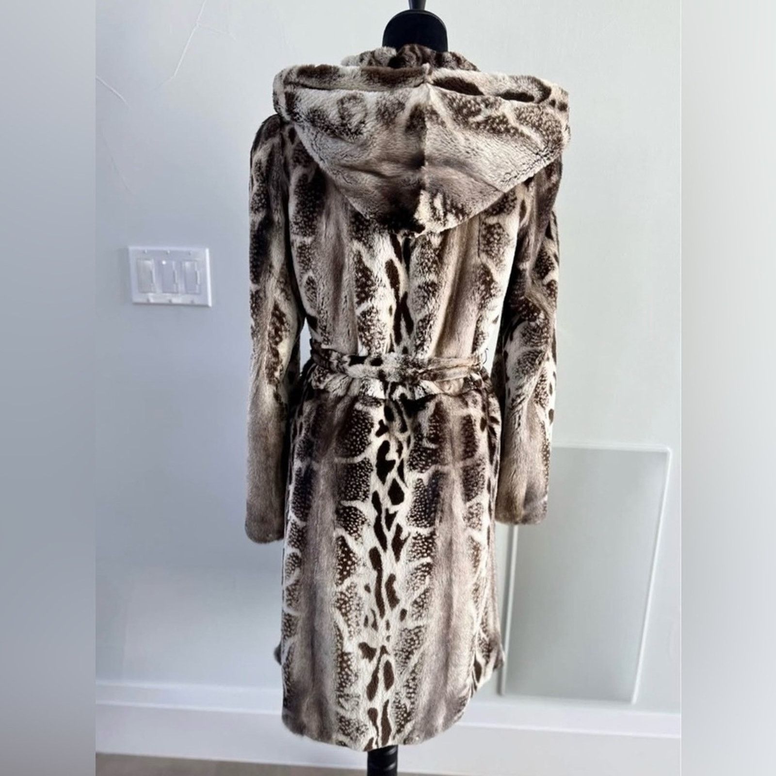 Other Elegant Animal Print Mink Long Fur Coat size S Size S / US 4 / IT 40 - 3 Thumbnail