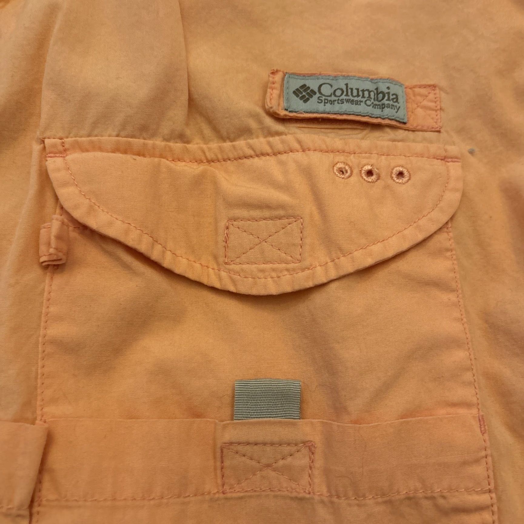 Vintage Columbia PFG Shirt Men Large Peach/Salmon Performance Fishing Vented Sportsmen Size US L / EU 52-54 / 3 - 4 Thumbnail