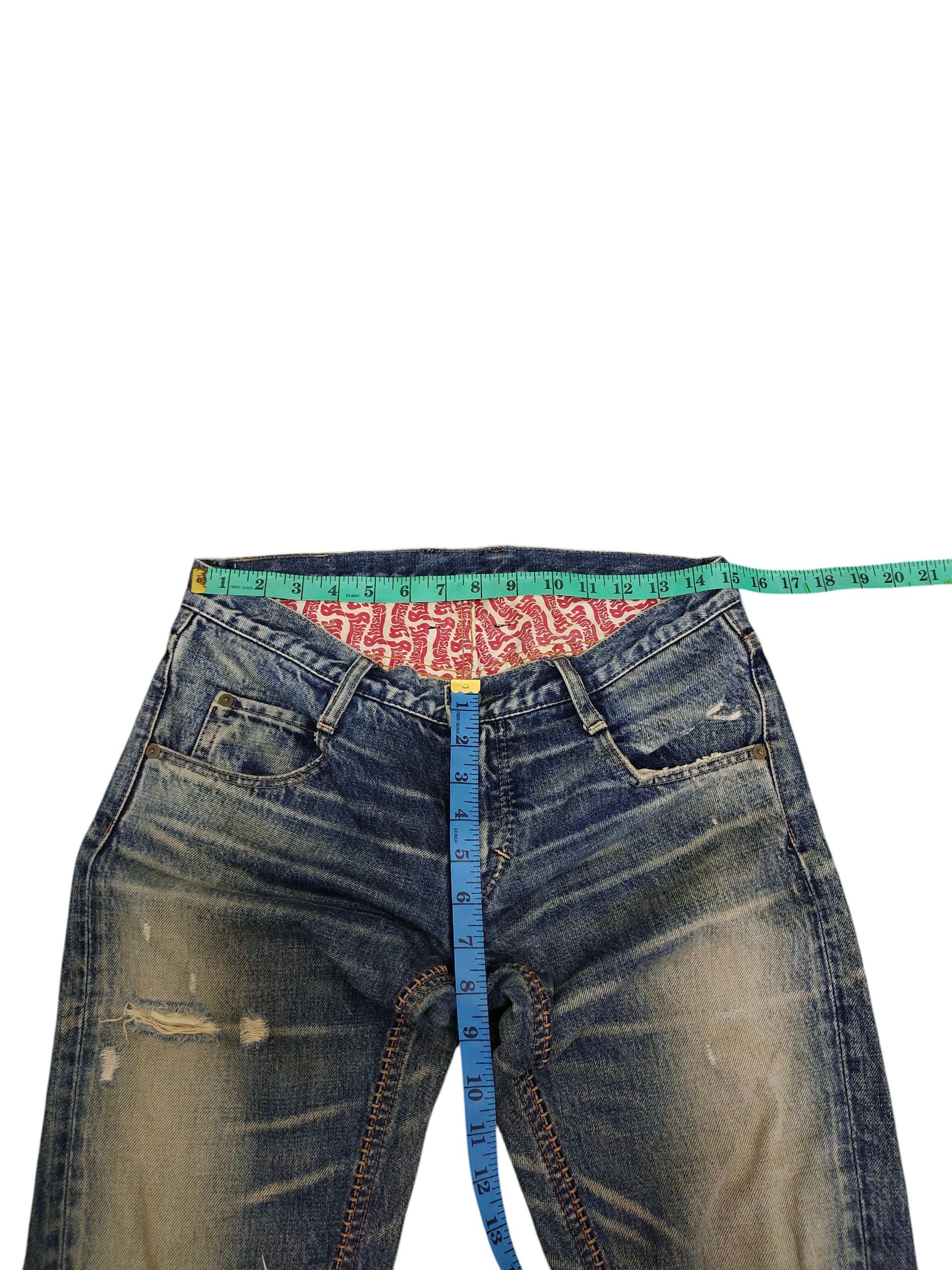 Comme des Garcons × Undercover Rna Slang Japan Rusty Clawmark Distress Faded Denim Jeans Size US 30 / EU 46 - 17 Thumbnail