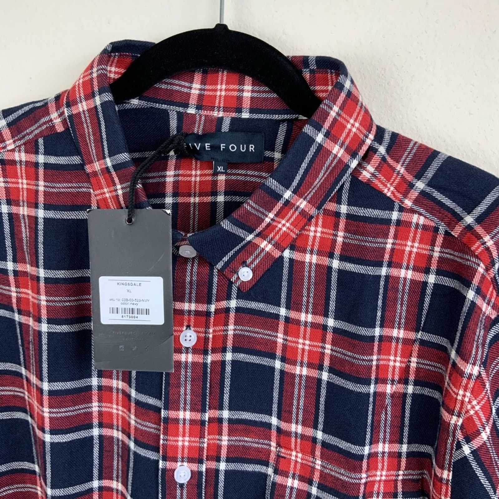 Five Four Five Four Kingsdale Red Plaid Button Shirt Red Multi Size XL Size US XL / EU 56 / 4 - 4 Thumbnail