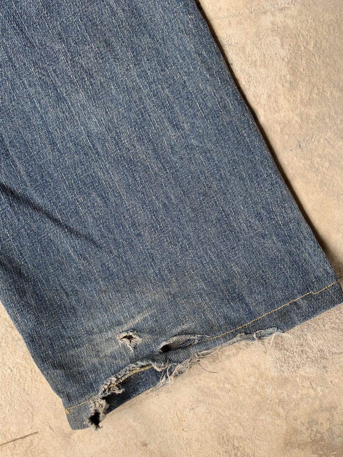 Edwin × Vintage Edwin 505 Redline Selvedge Distressed Denim Size US 31 - 12 Thumbnail