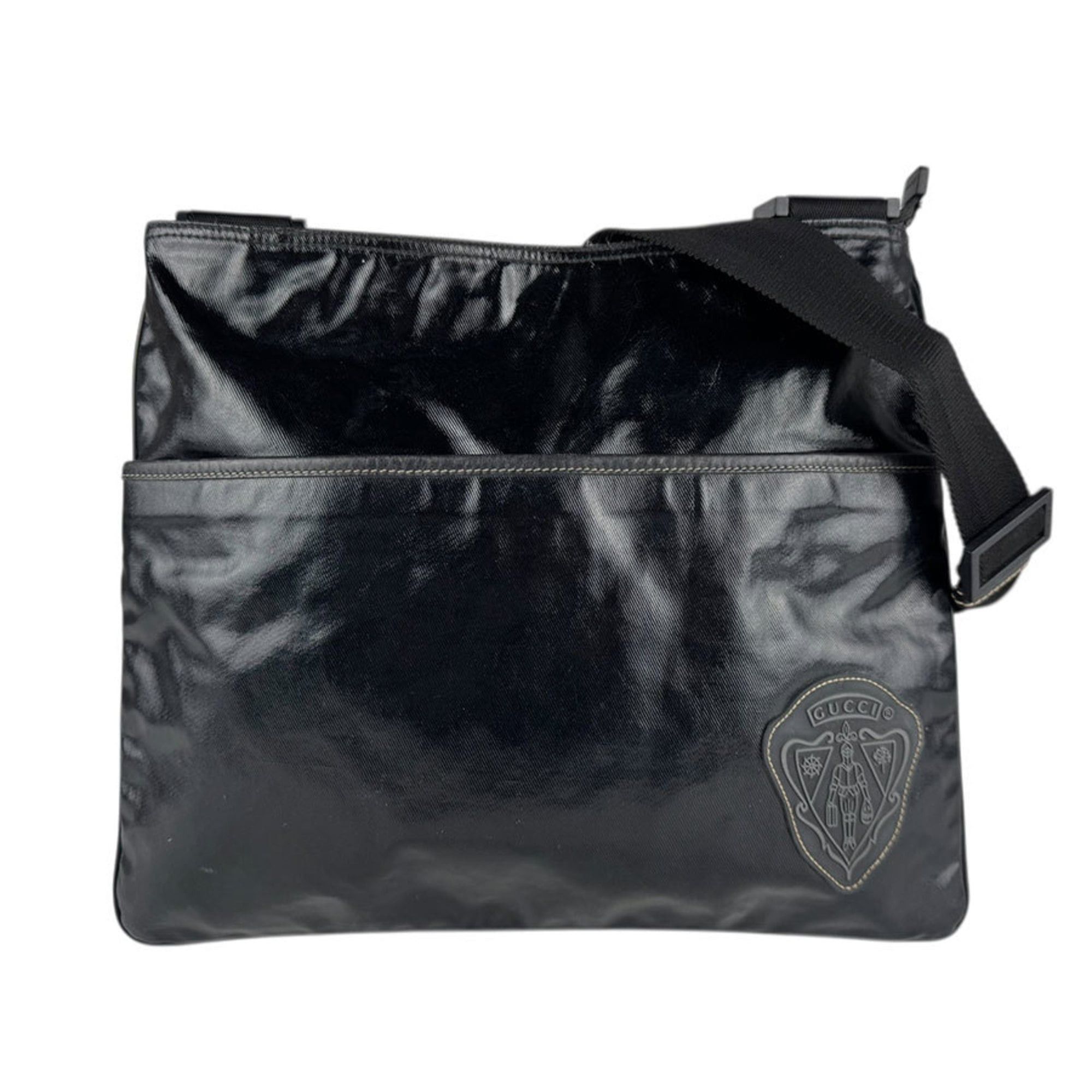Gucci Gucci Shoulder Bag in Black PVC, Unisex, 181093 z8066 Size ONE SIZE - 1 Thumbnail