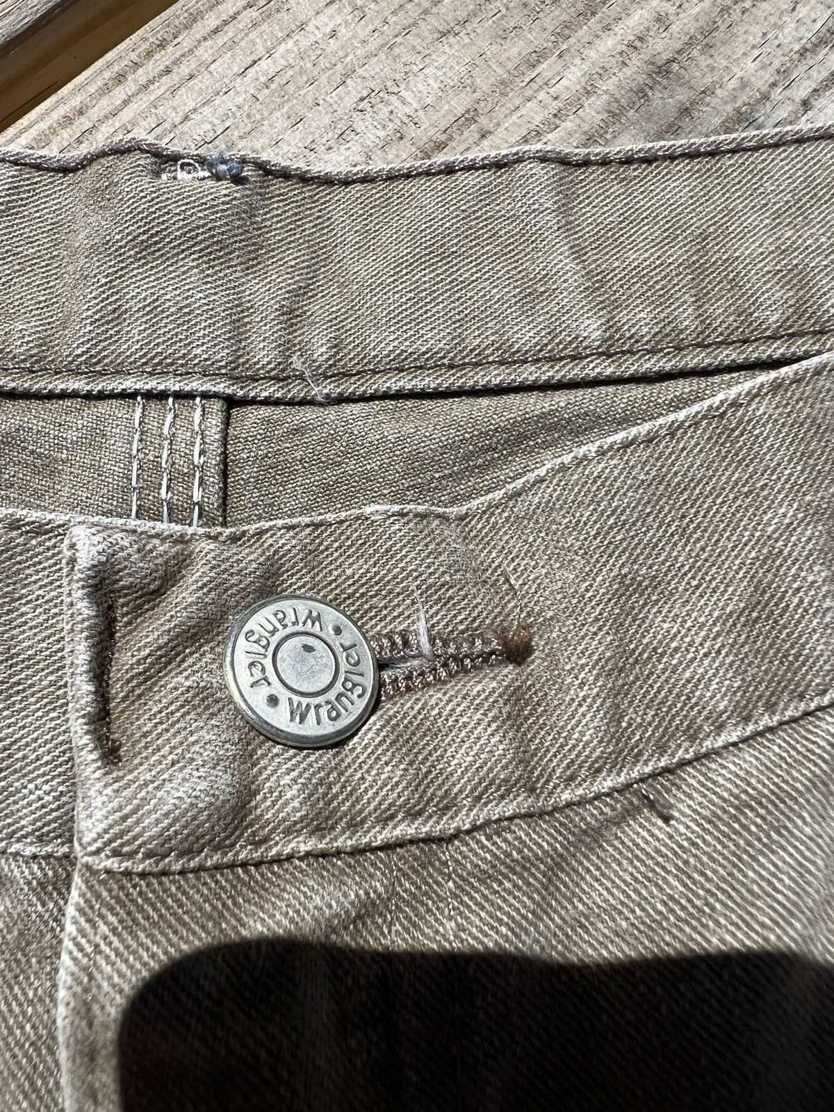 Vintage × Wrangler Y2K Wrangler Carpenter Khaki Green Denim Pants Size US 36 / EU 52 - 3 Thumbnail