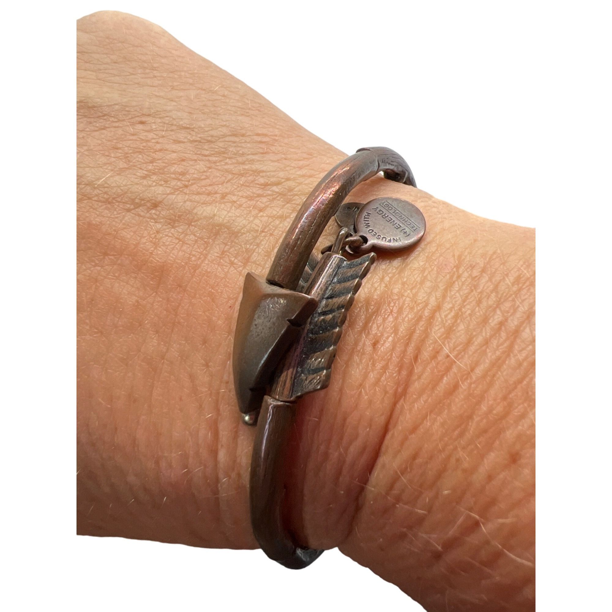Other Alex & Ani Sixty-Six Copper Arrow Bangle Bracelet Adjustable Size ONE SIZE - 4 Thumbnail