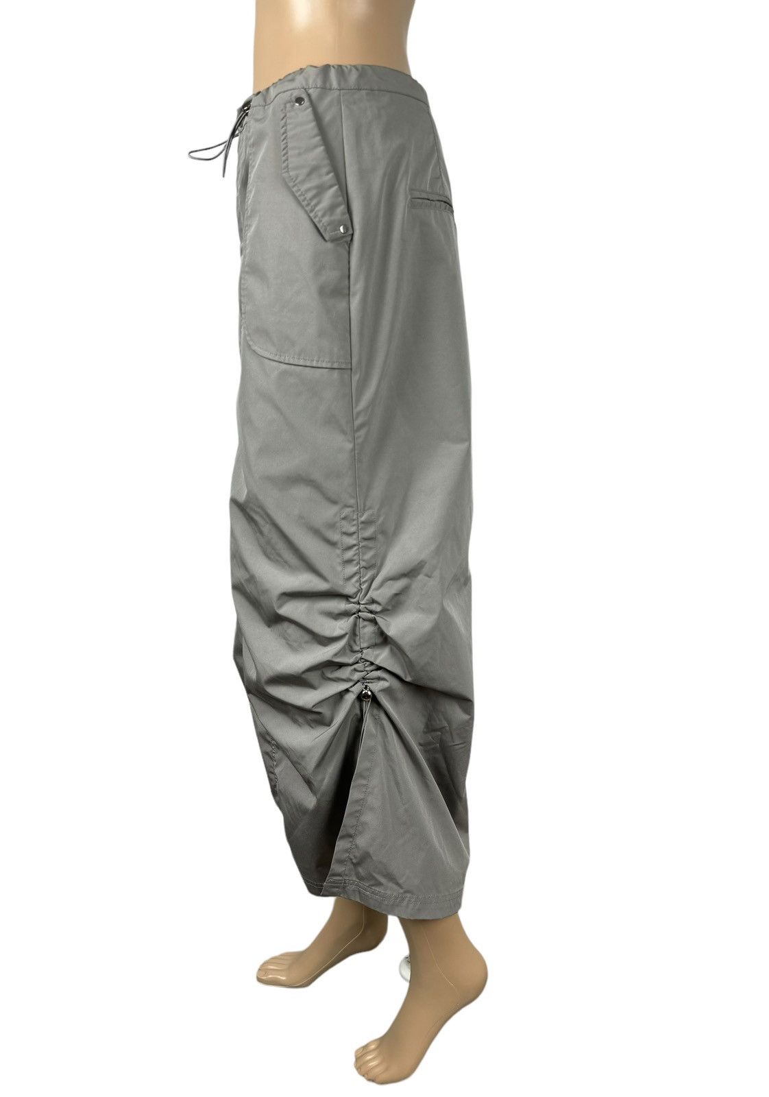 Designer Apea Nylon Maxi Skirt Drawstring Long size L Size 28" / US 6 / IT 42 - 5 Thumbnail
