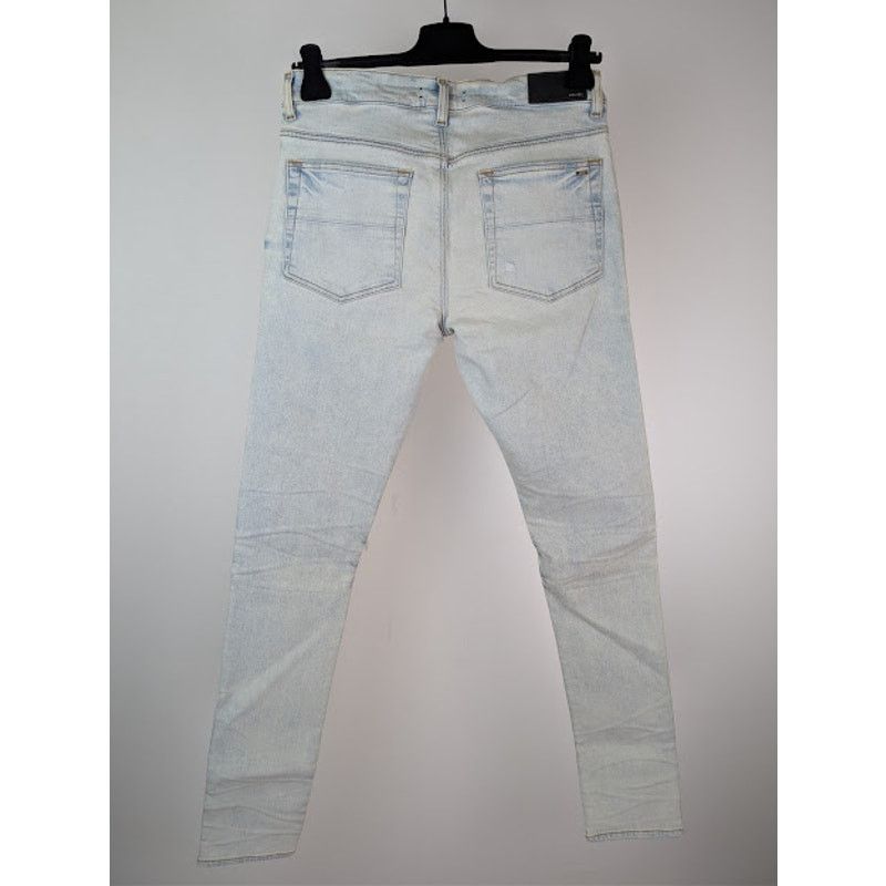Amiri o1rshd1 MX1 Suede Denim Jeans in Medium Indigo Size US 32 / EU 48 - 13 Thumbnail