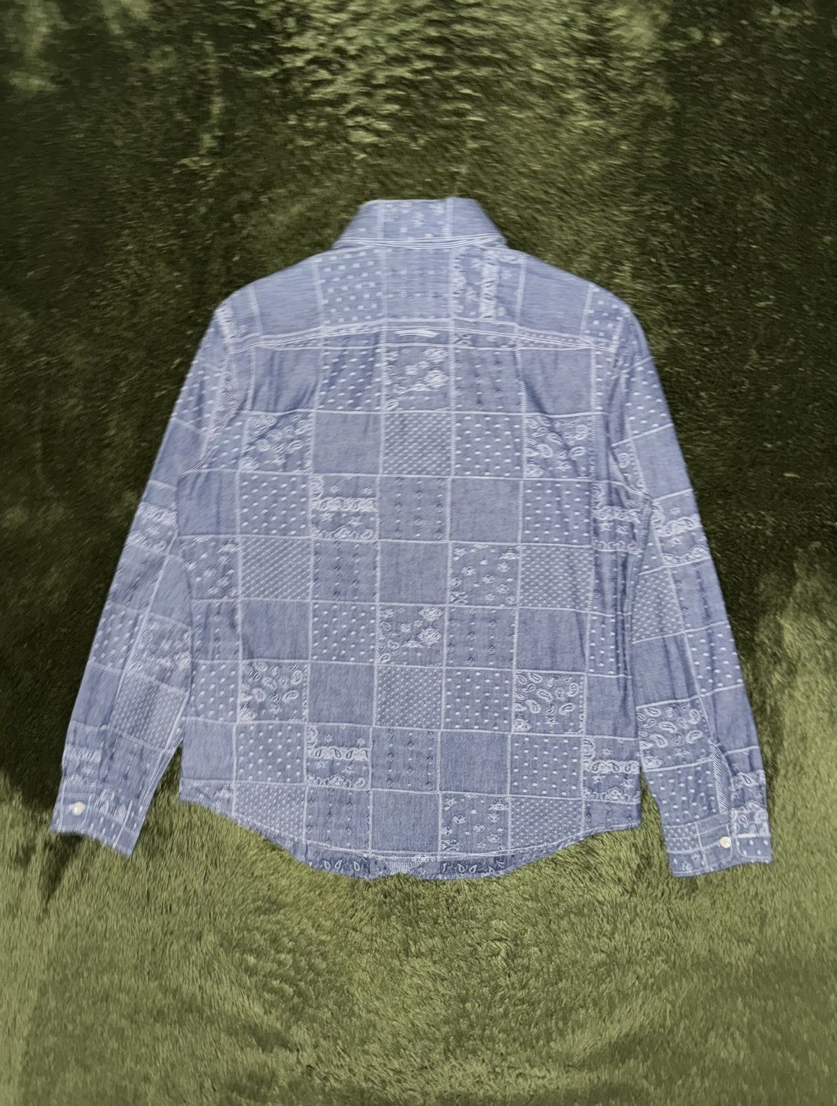 Japanese Brand [42] Customellow MVW Paisley Patchwork Chambray Shirt Size US L / EU 52-54 / 3 - 9 Thumbnail