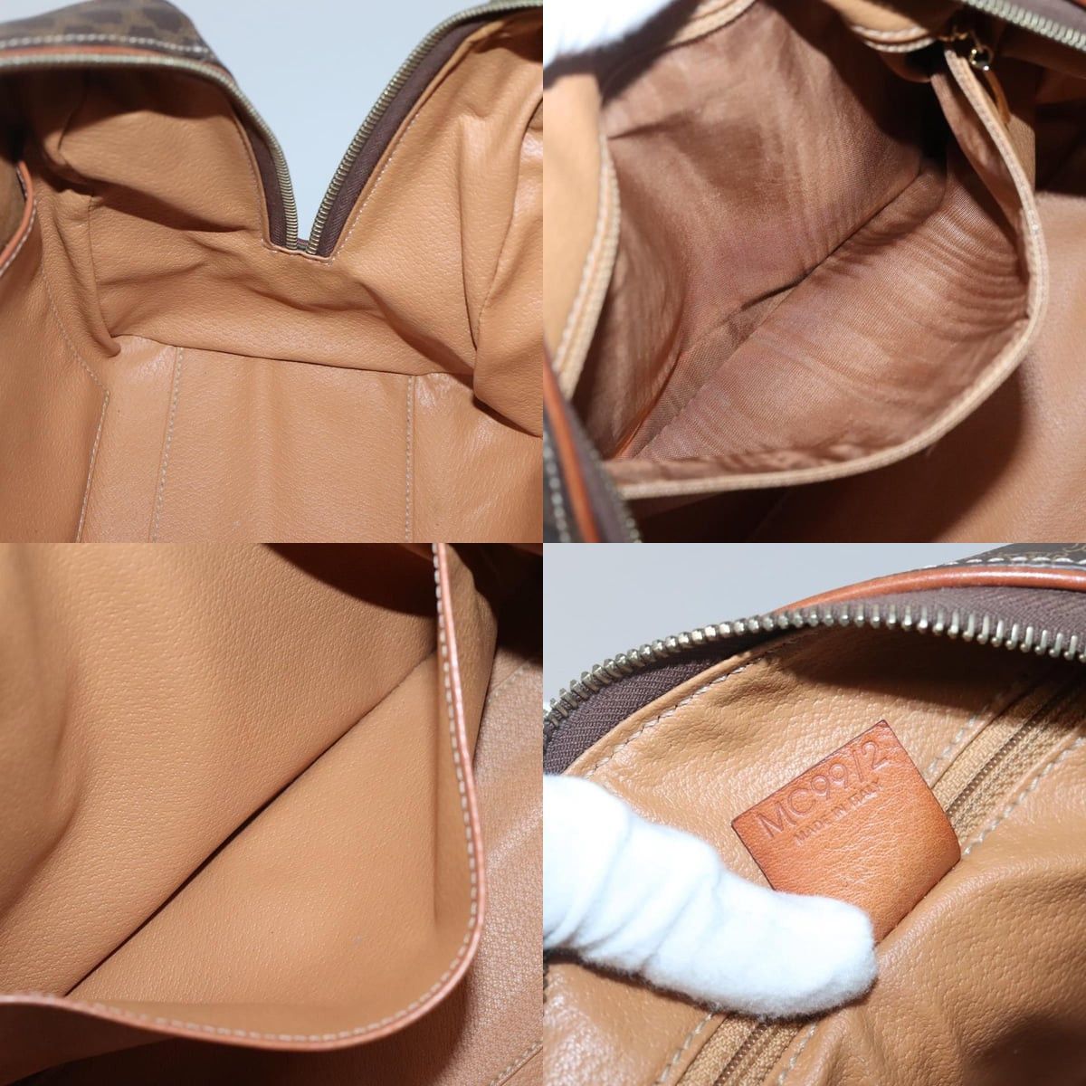 Celine CELINE Macadam Canvas Hand Bag Pvc Leather Brown Gold Size ONE SIZE - 12 Thumbnail