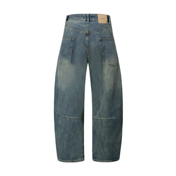 Vintage Men's punk washed distressed patchwork scimitar jeans Size US 32 / EU 48 - 2 Thumbnail