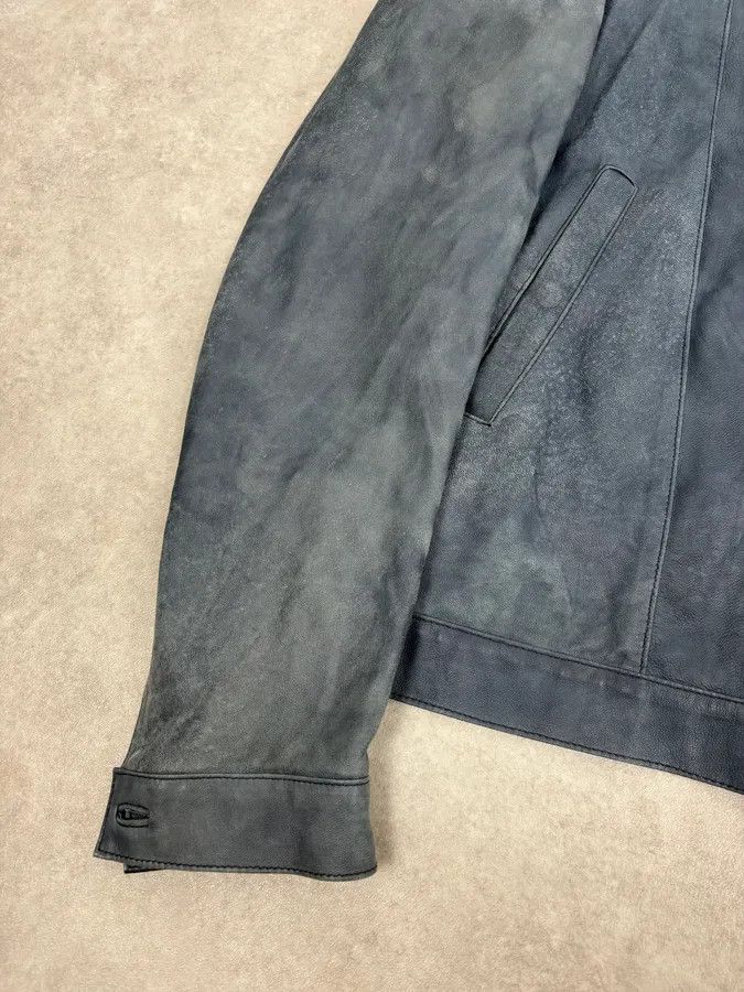 Giorgio Brato 2010s Giorgio Brato Blue Eroded Leather Jacket Size US M / EU 48-50 / 2 - 8 Thumbnail