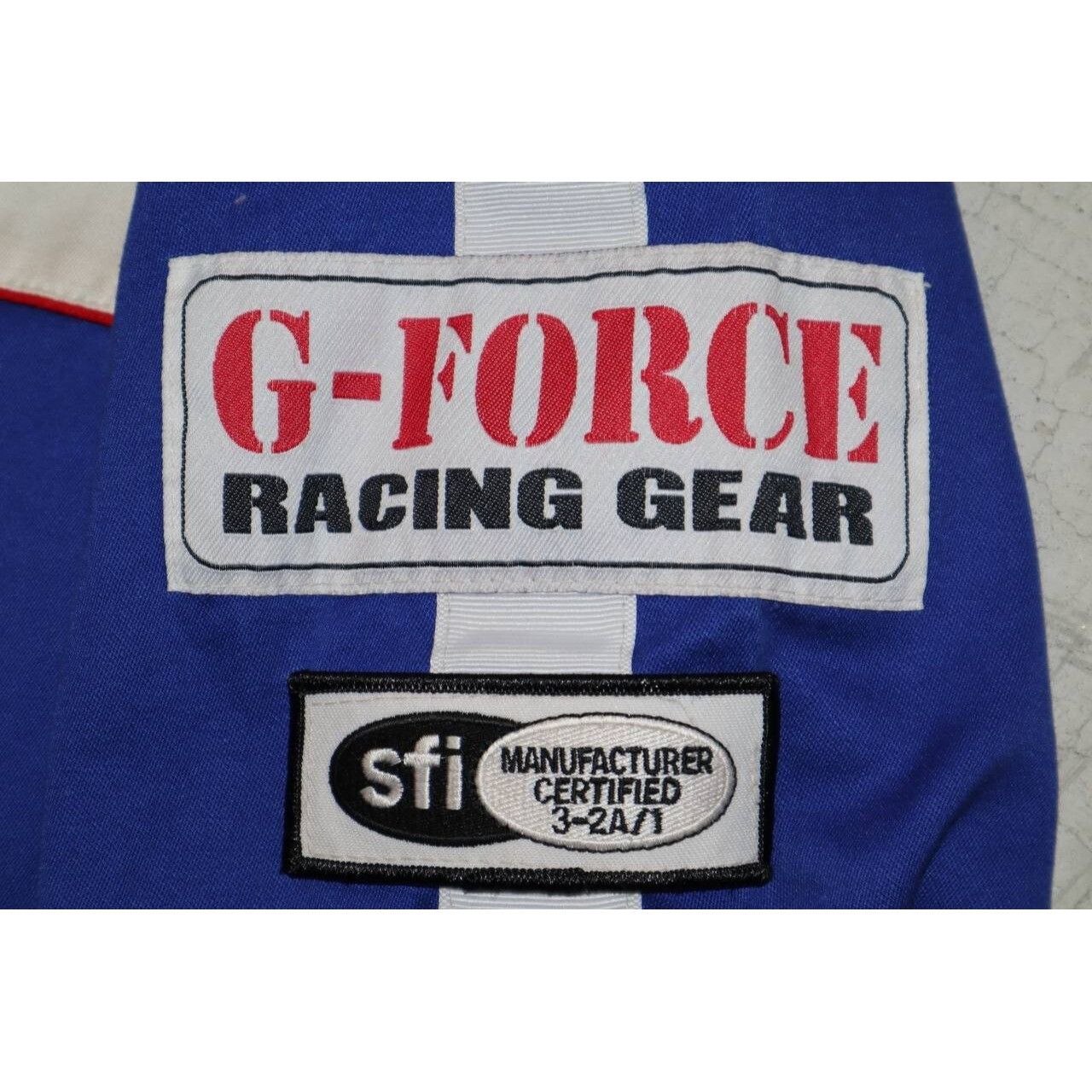 Vintage G-Force Racing Suit Coveralls Tatum Sand Cars Blue Size L Size US 36 / EU 52 - 4 Thumbnail