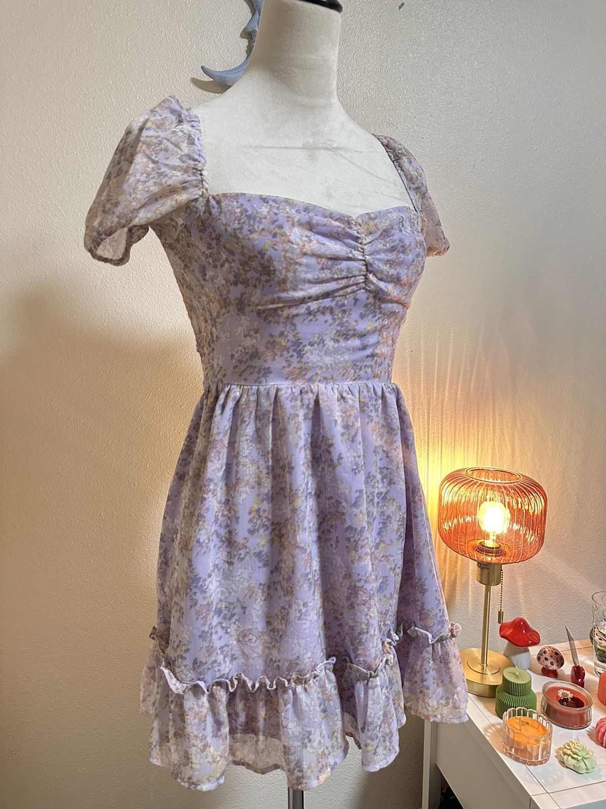 Other Mini floral lavender dress Size XS / US 0-2 / IT 36-38 - 1 Thumbnail