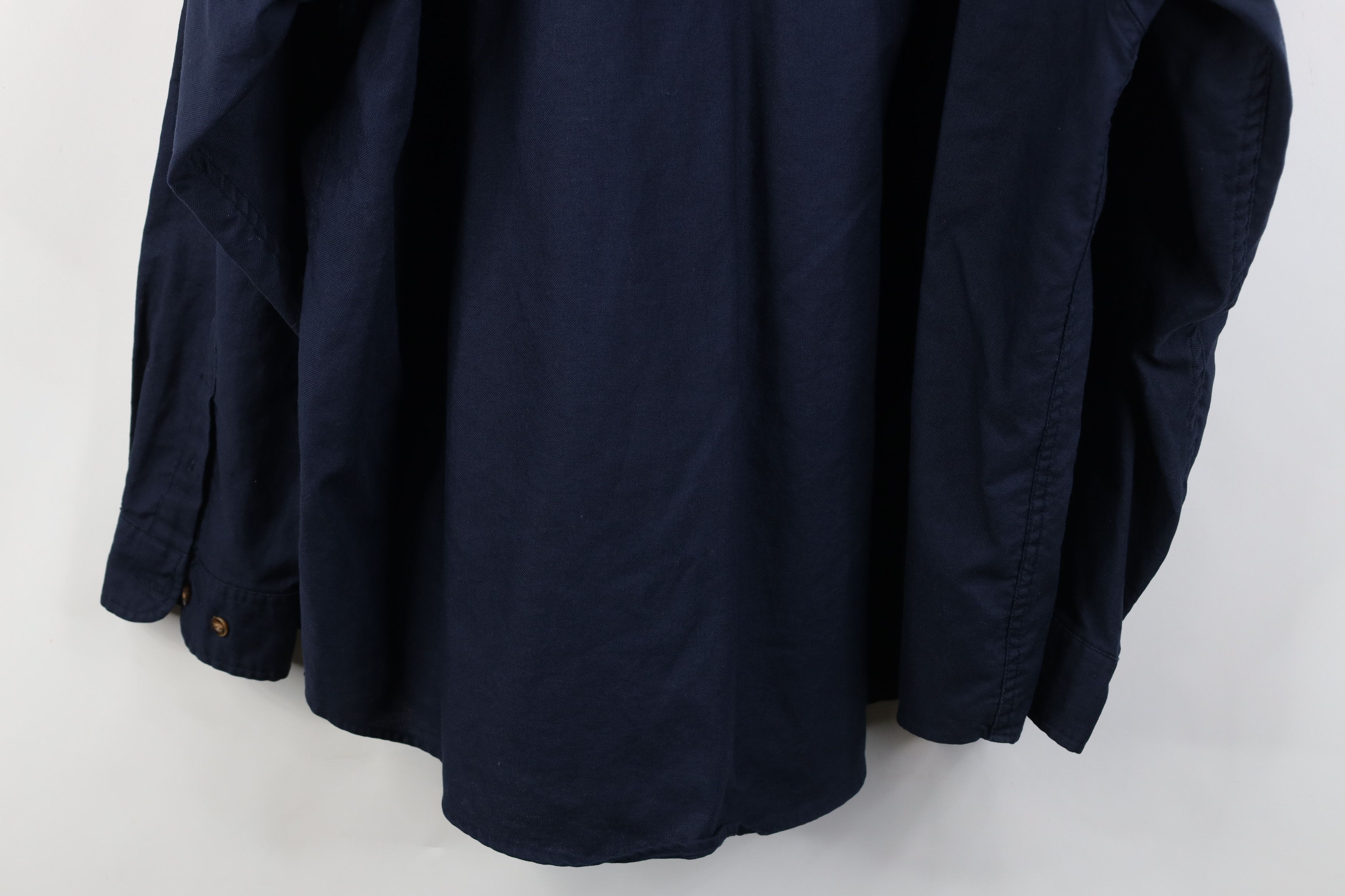 Eddie Bauer Vintage 90s Eddie Bauer Cotton Oxford Button Down Shirt Blue Size US XXL / EU 58 / 5 - 13 Thumbnail