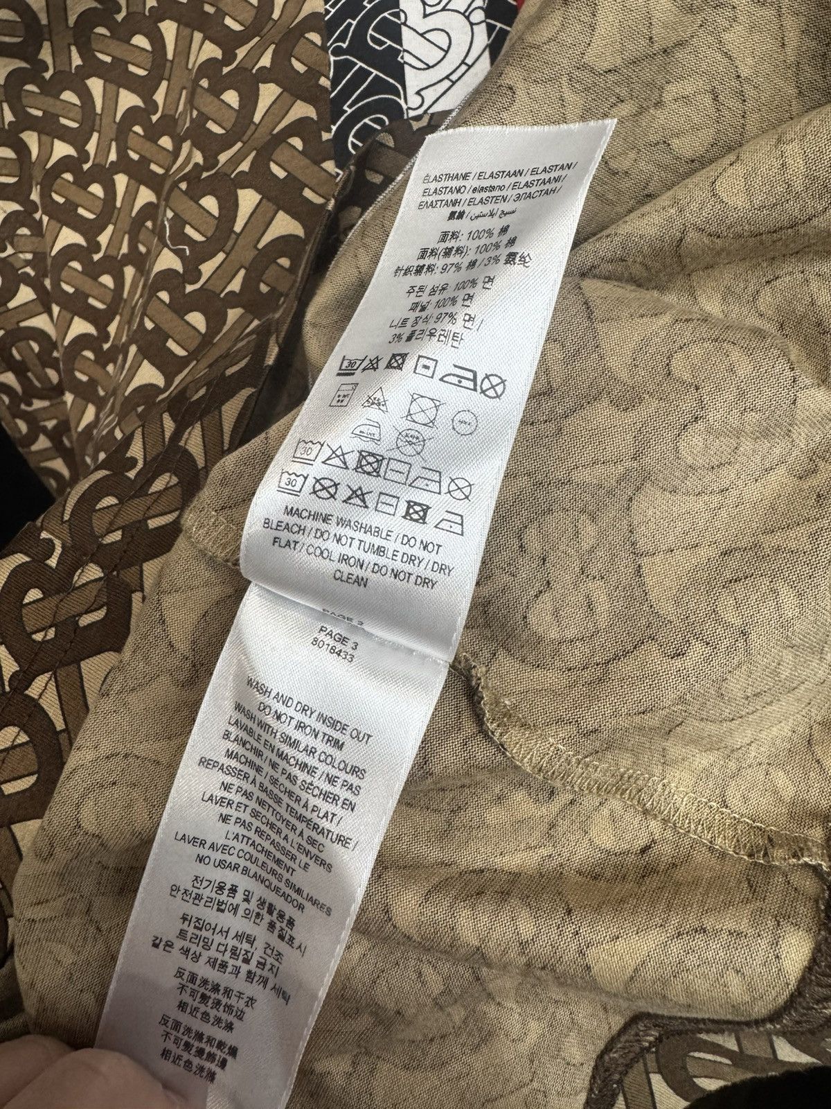 Burberry Burberry Monogram Stripe Print Cotton T-shirt Size US M / EU 48-50 / 2 - 6 Thumbnail