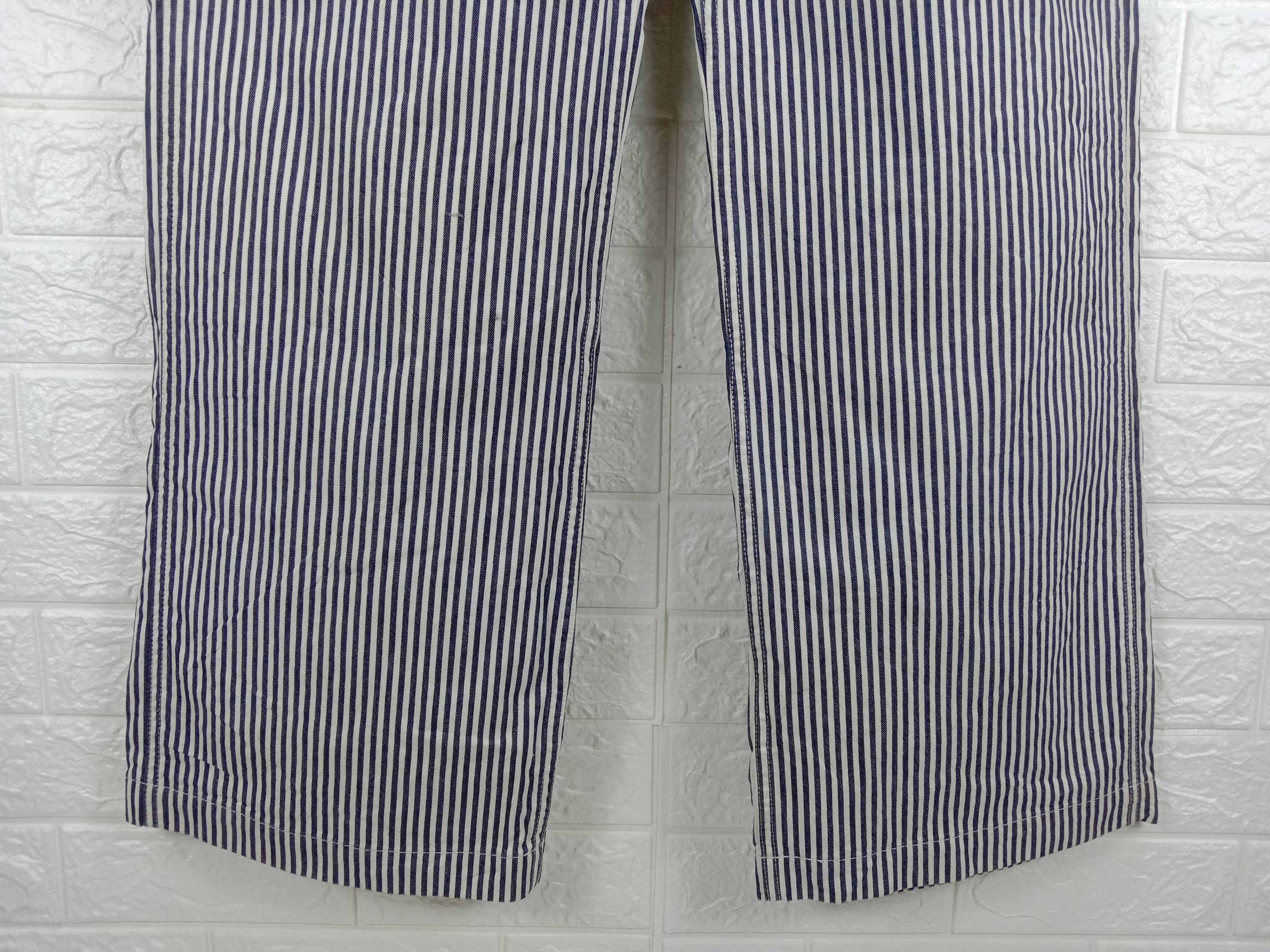 Japanese Brand Ordinary Fits Striped Wide Baggy Jeans Size 29" - 4 Thumbnail
