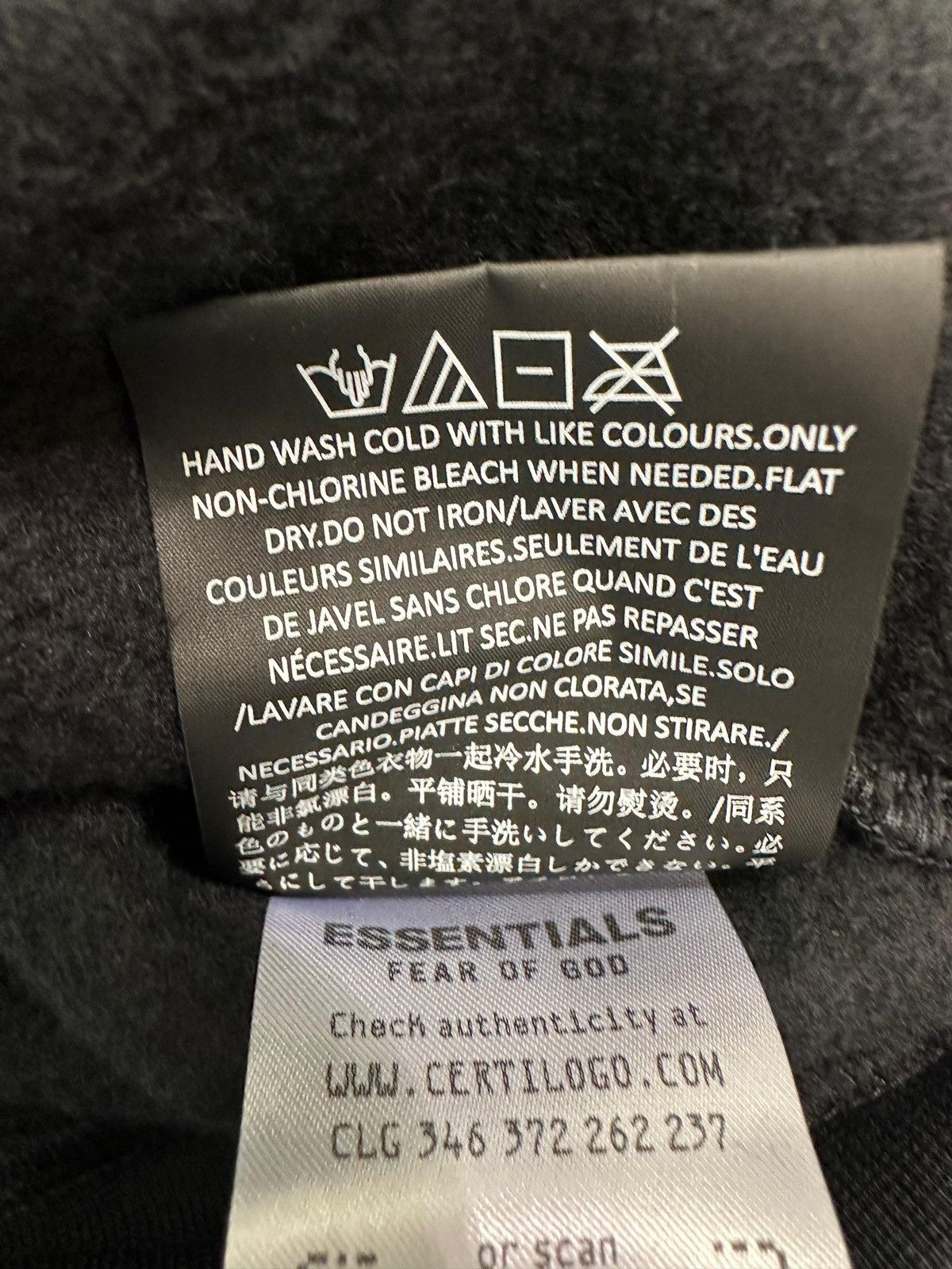 Essentials ESSENTIALS - 90's Fit Fleece Hoodie Jet Black Size US M / EU 48-50 / 2 - 4 Thumbnail