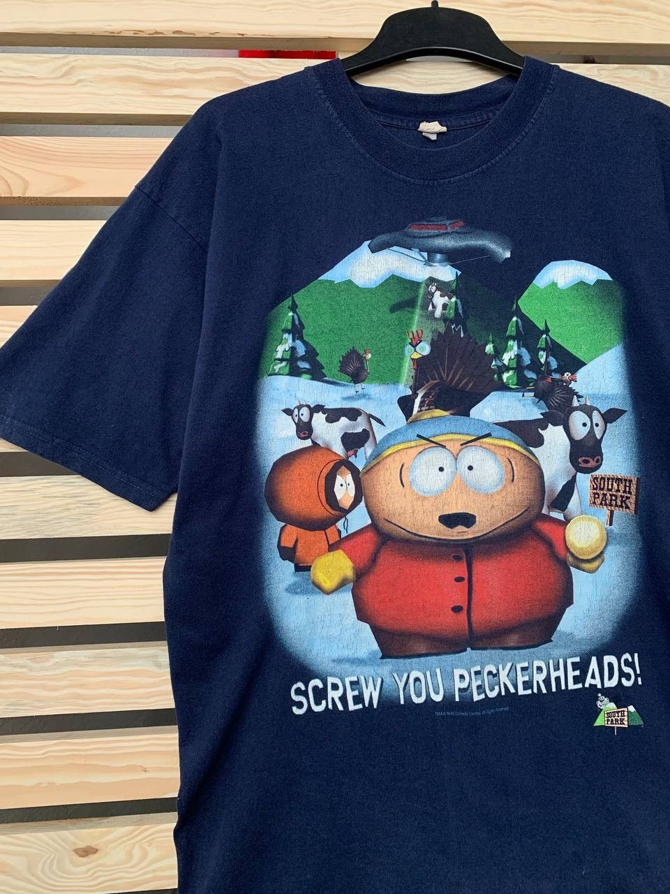 Band Tees × Vintage Vintage 1998 South Park Screw you graphic Tee Size US M / EU 48-50 / 2 - 2 Thumbnail