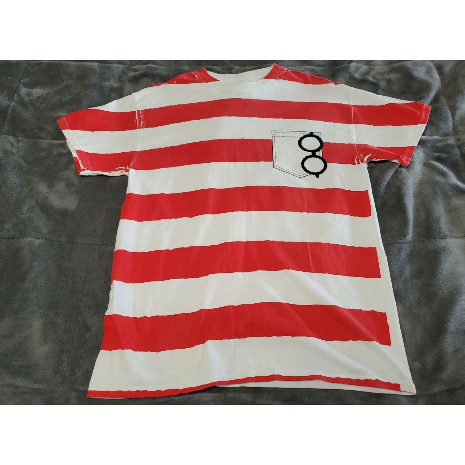 Aldo Wheres Waldo T-Shirt Short Sleeve Crew Neck Multicolor Waldo Faux Pocket Glasses 90s Retro Unisex Adult M Size US M / EU 48-50 / 2 - 2 Thumbnail