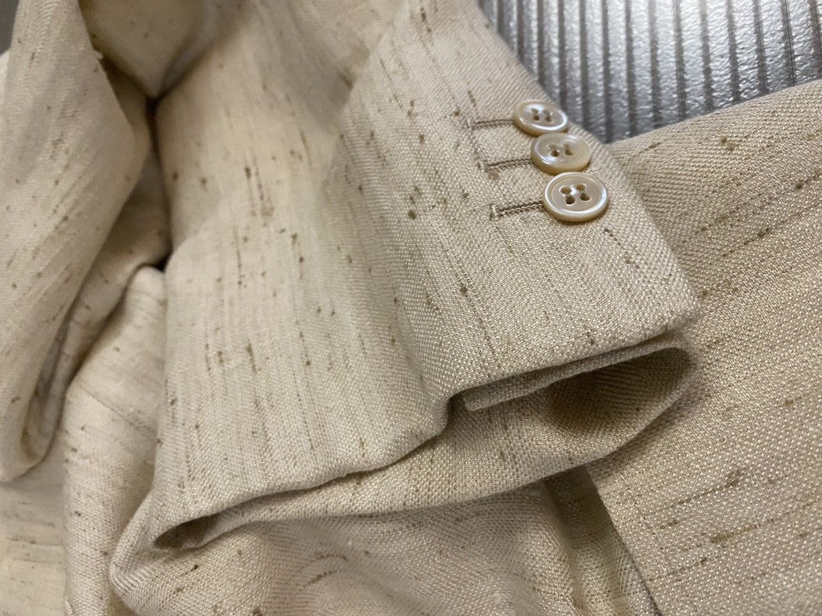 Brioni Brioni 🇮🇹 stone silk-linen 2 Btn 007 safari leisure jkt NWT Size 40R - 3 Thumbnail