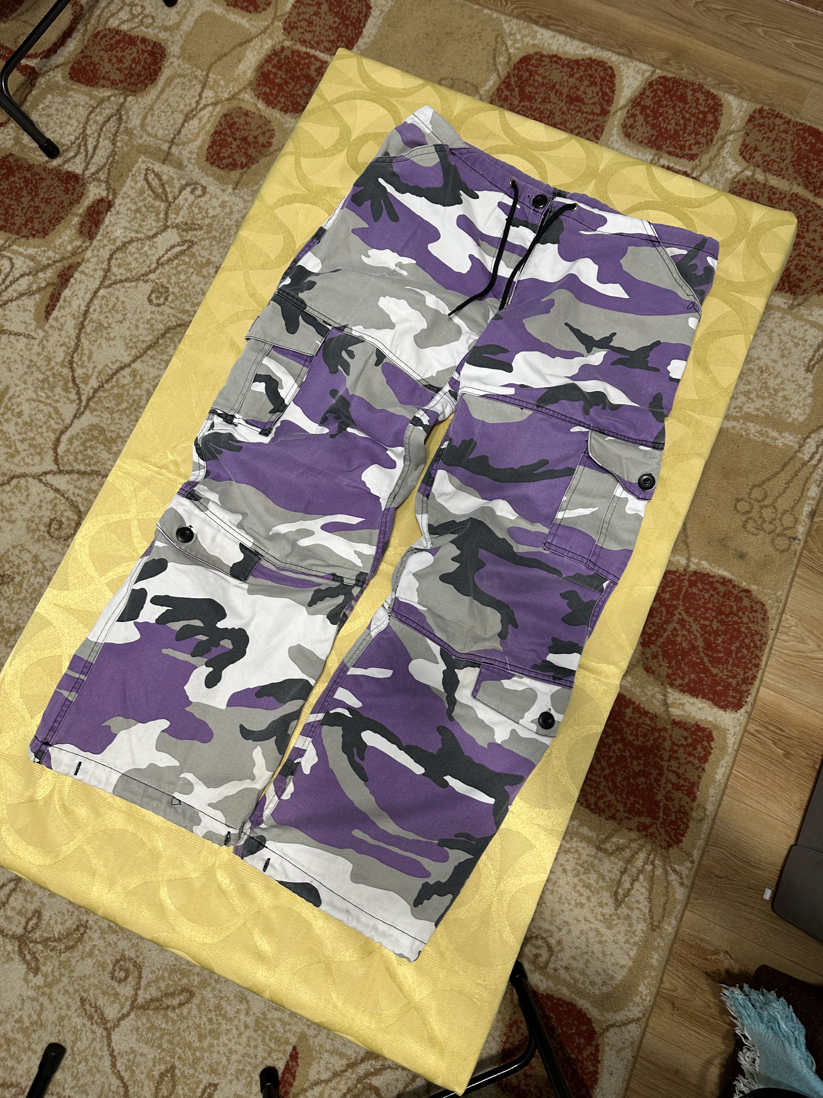 Other ❌LAST DROP ❌Camo Wide Leg Cargo Pants, Military Style Pants Size US 30 / EU 46 - 2 Thumbnail