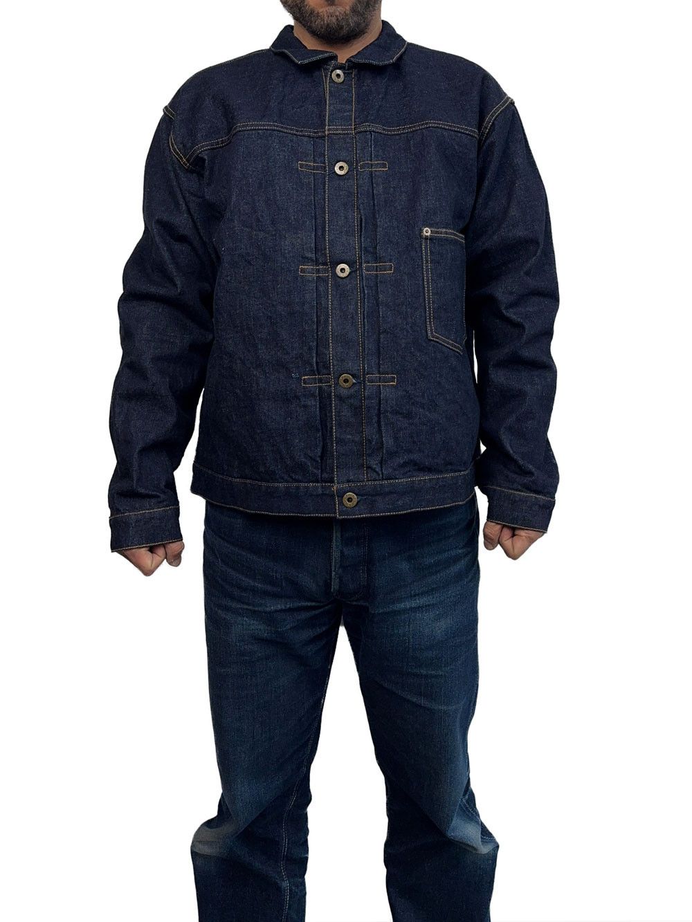 Japan Blue JAPAN BLUE JJK0012M31 14.8oz WWII Type-I Denim Jacket Size US XL / EU 56 / 4 - 15 Thumbnail