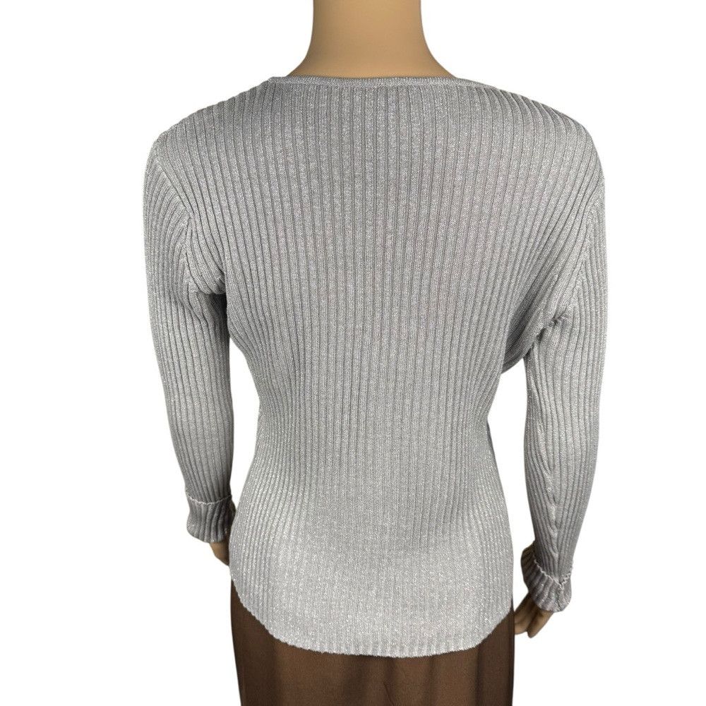 Other Vintage Clio Silk Knit Sparkle Long Sleeve Cardigan Size M Size M / US 6-8 / IT 42-44 - 4 Thumbnail