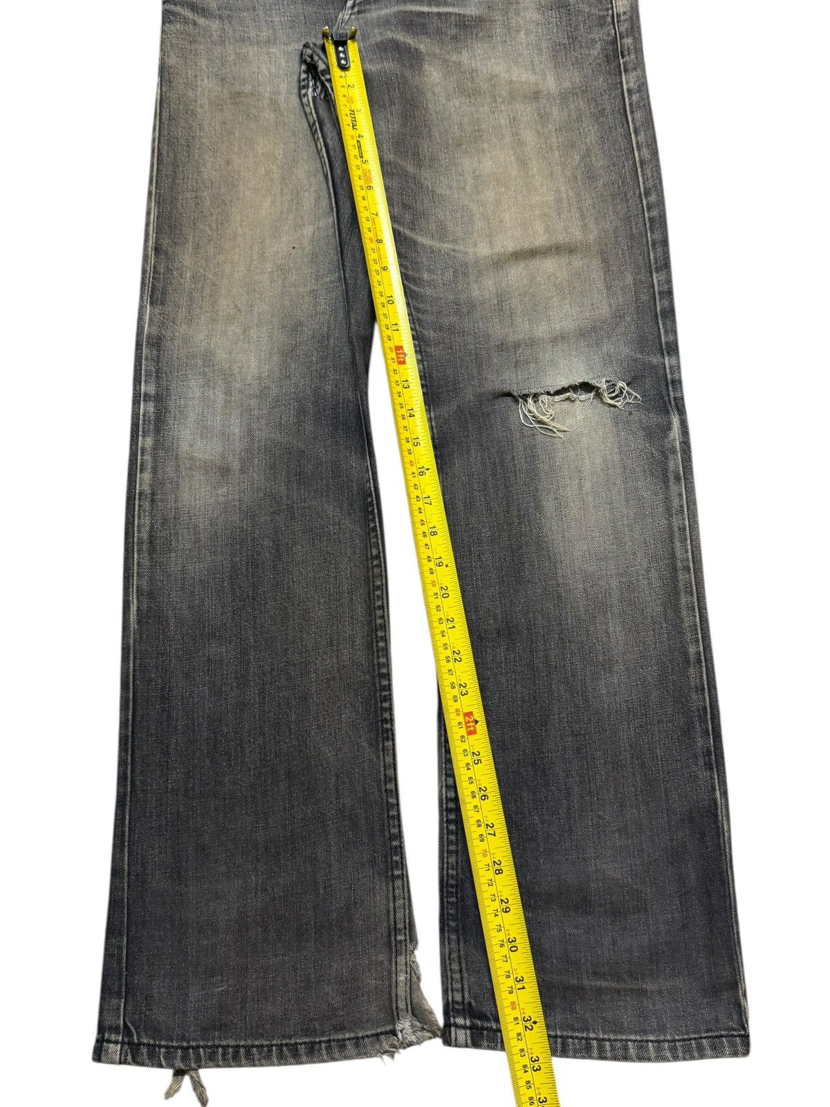 Hysteric Glamour Vintage Y2K Japanese Brand Mud Wash Faded Distress Straight Size US 33 - 10 Thumbnail
