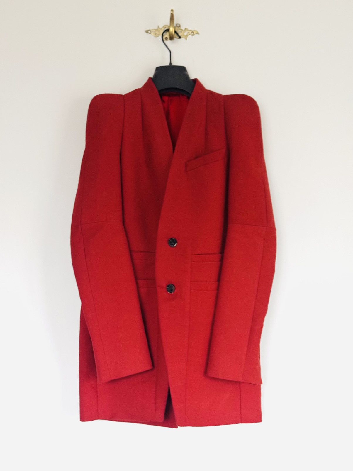 Rick Owens Rick Owens Larry Zionic F/W 2019 cardinal red coat Size M / US 6-8 / IT 42-44 - 1 Thumbnail