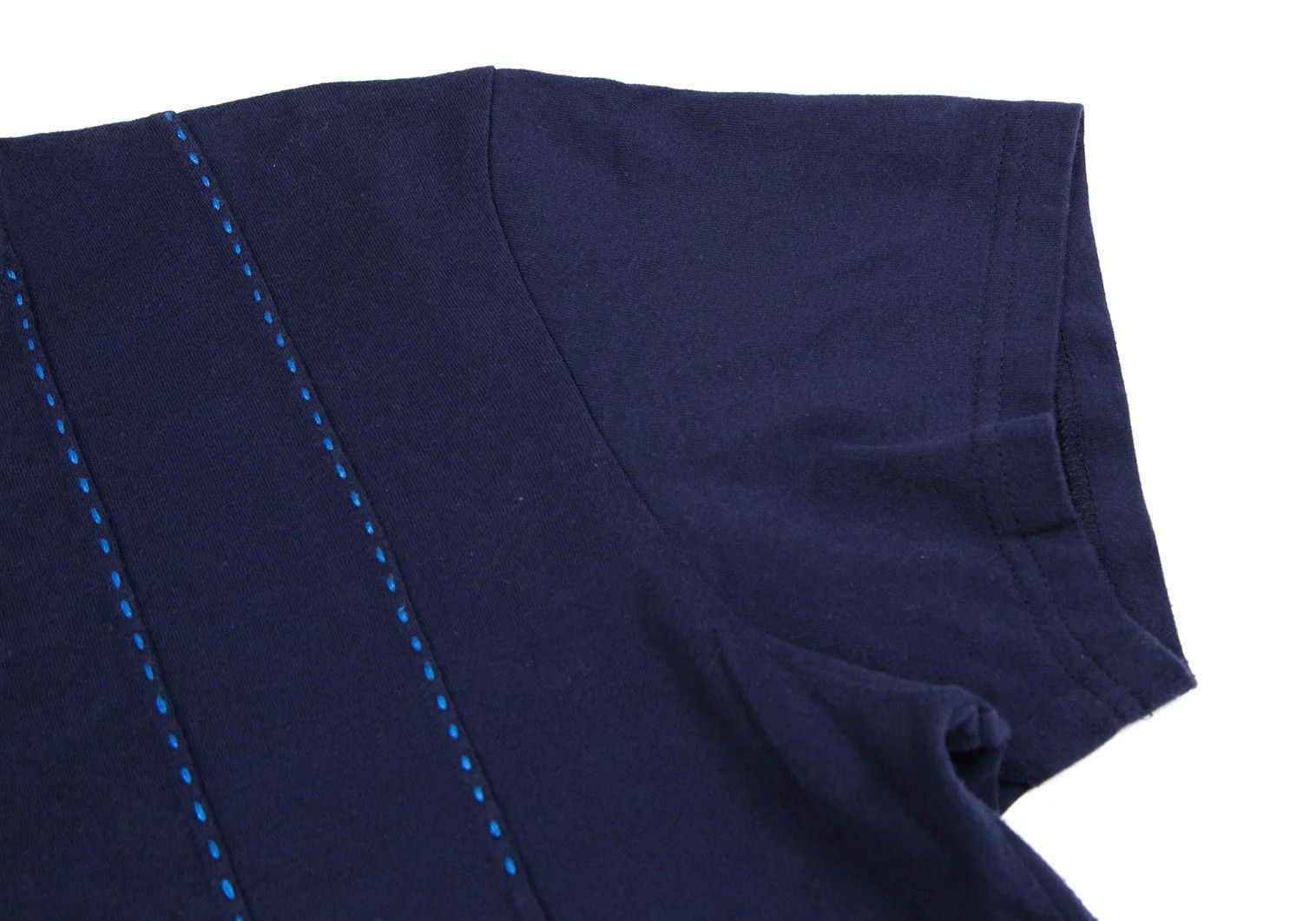 Issey Miyake Pintuck Stitch T-Shirt in Navy Blue Size 4 Size US XL / EU 56 / 4 - 5 Thumbnail
