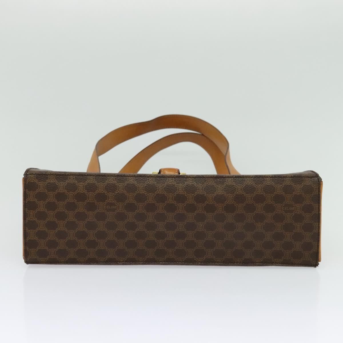 Celine CELINE Macadam Canvas Hand Bag Pvc Leather Brown Gold Size ONE SIZE - 9 Thumbnail