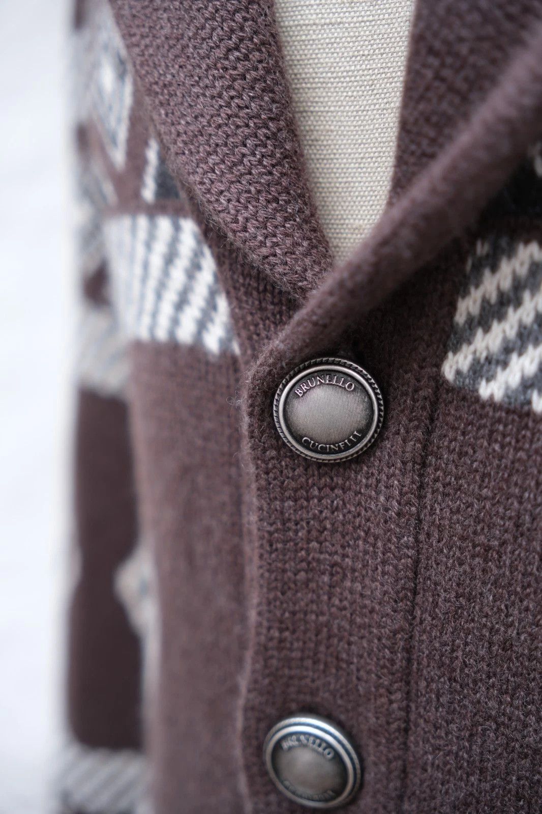 Brunello Cucinelli New Brunello Cucinelli Shawl Fair Isle Cardigan US42 EU 52L Size US L / EU 52-54 / 3 - 4 Thumbnail