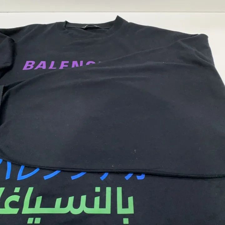 Balenciaga Balenciaga Balenciaga Multilingual Print Long Sleeve TShir Size US S / EU 44-46 / 1 - 3 Thumbnail