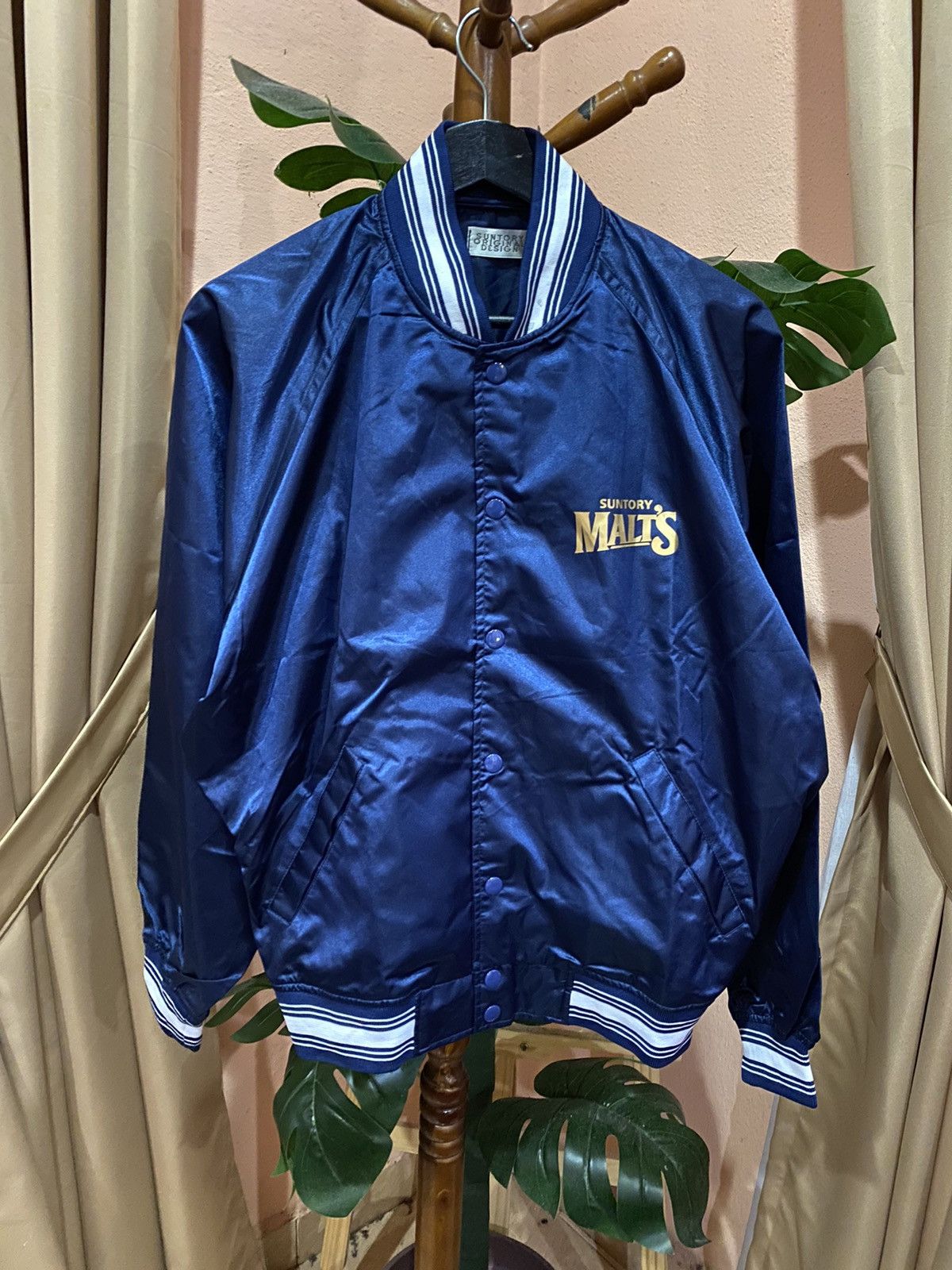 Japanese Brand Suntory Original Design Satin Jacket Japanese Sportswear Size US M / EU 48-50 / 2 - 1 Thumbnail