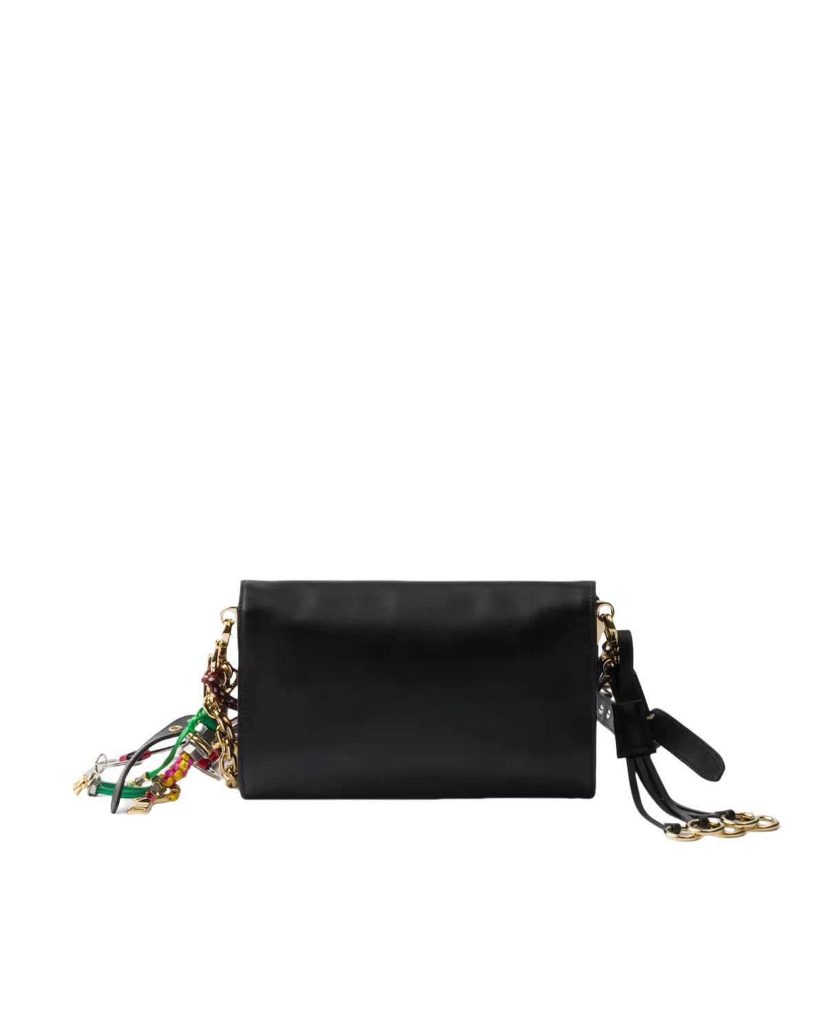 Prada PRADA Small Black Leather Charms Shoulder Bag New Size ONE SIZE - 3 Thumbnail