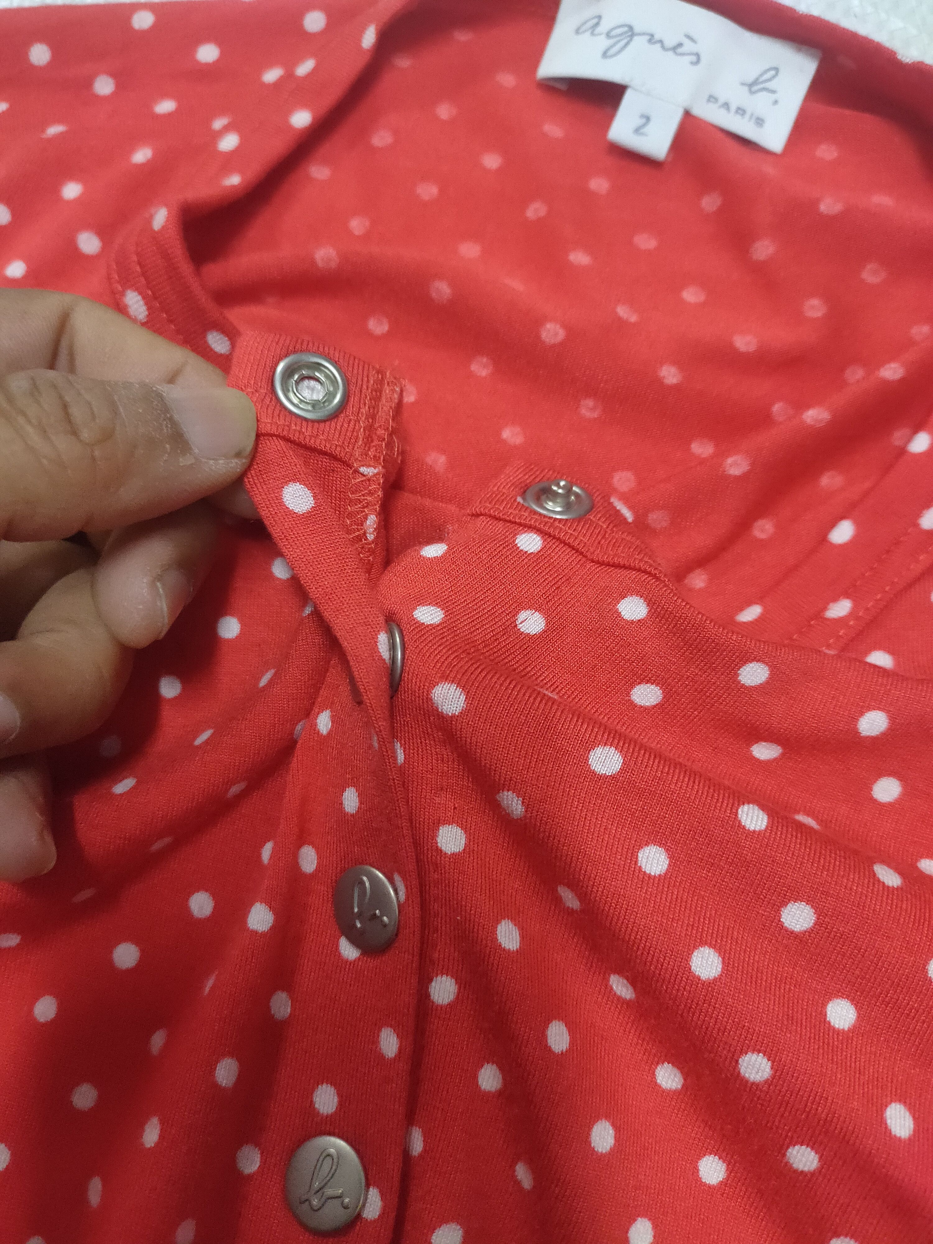 agnes b. Agnes b. Polka dot crop top shirt Size XS / US 0-2 / IT 36-38 - 4 Thumbnail