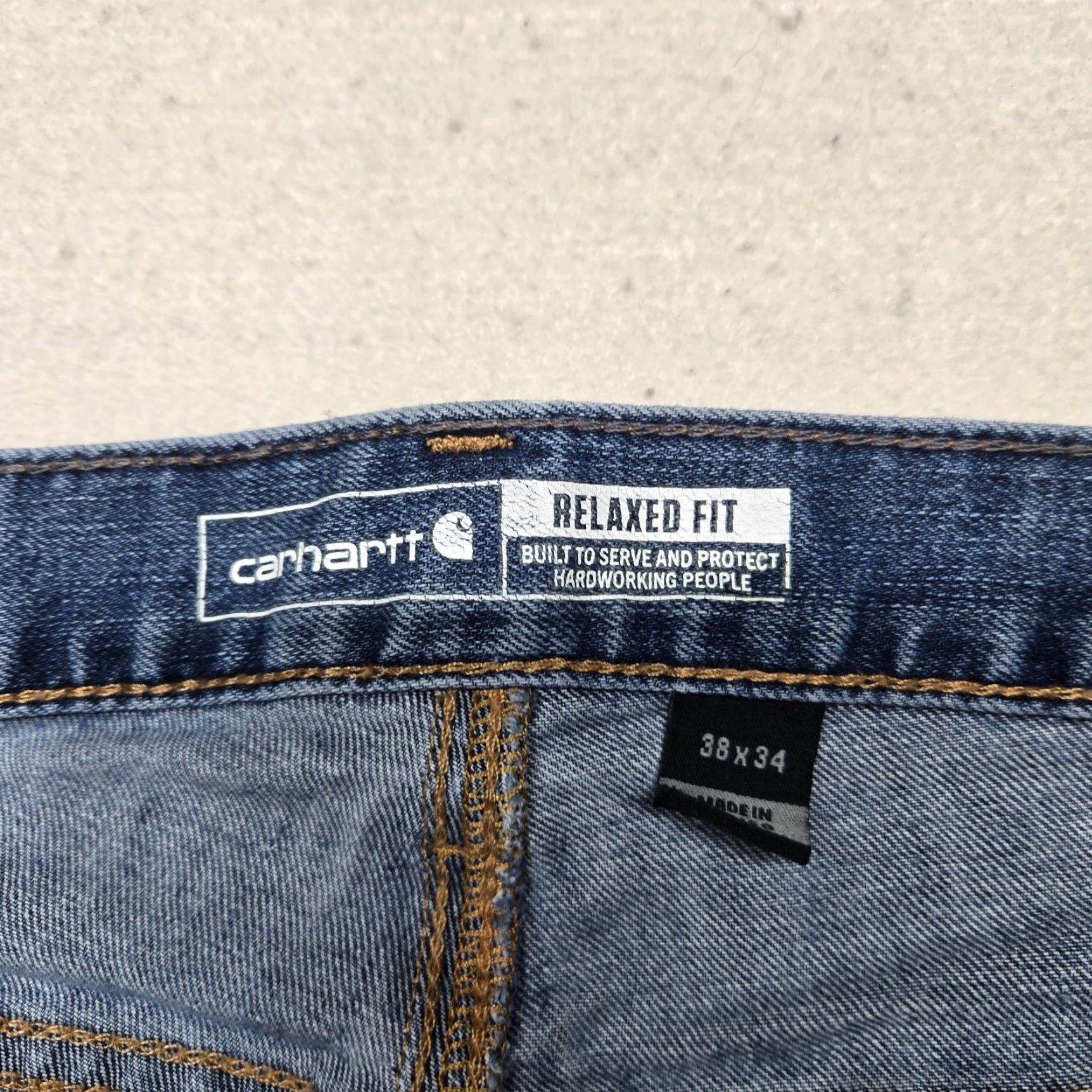 Carhartt Carhartt Relaxed Fit Blue Jeans Adult Men's 38W x 34L Denim Casual Pants Size US 38 / EU 54 - 4 Thumbnail