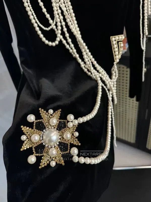 Balmain Balmain Black XS Dress with Pearl Embellishments . Size XS / US 0-2 / IT 36-38 - 3 Thumbnail