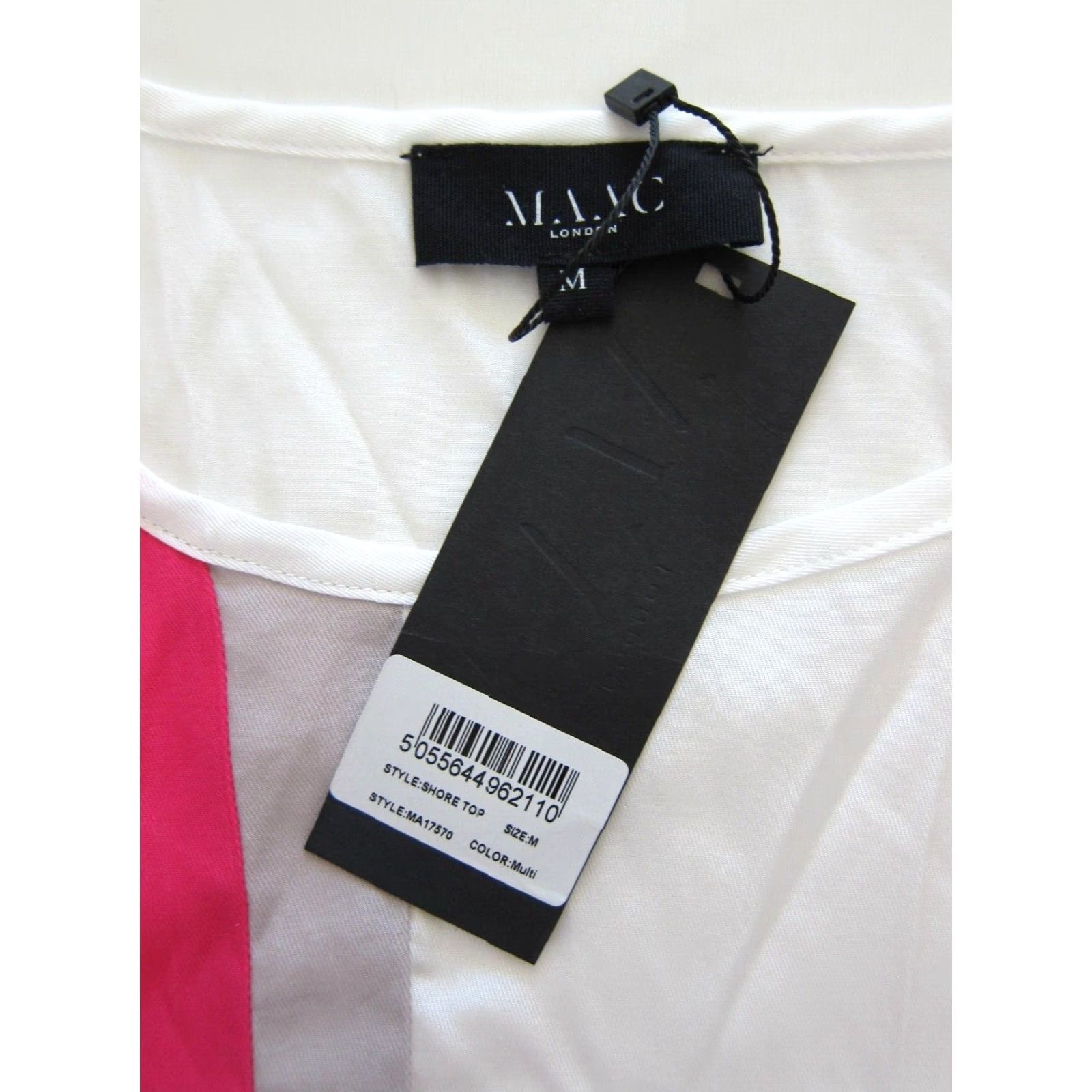 Pinko MAAC London Blouse Shirt Tunic Pink White Grey Stripe Short Sleeve NWT M Womens Size M / US 6-8 / IT 42-44 - 4 Thumbnail
