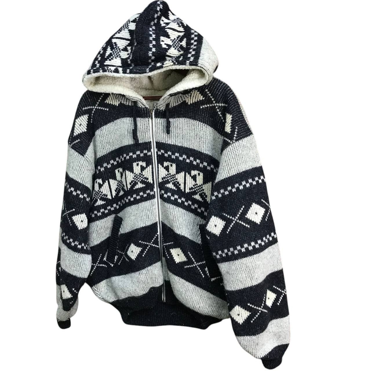 Vintage VINTAGE SABRINA JAPAN NAVAJO AZTEC THICK HOODIE SHERPA Size US L / EU 52-54 / 3 - 3 Thumbnail