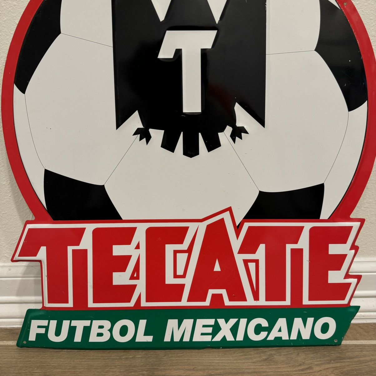 Vintage Tecate “Futbol Mexicano” 22x20in Tin Mexico Soccer Beer Sign Size ONE SIZE - 2 Thumbnail