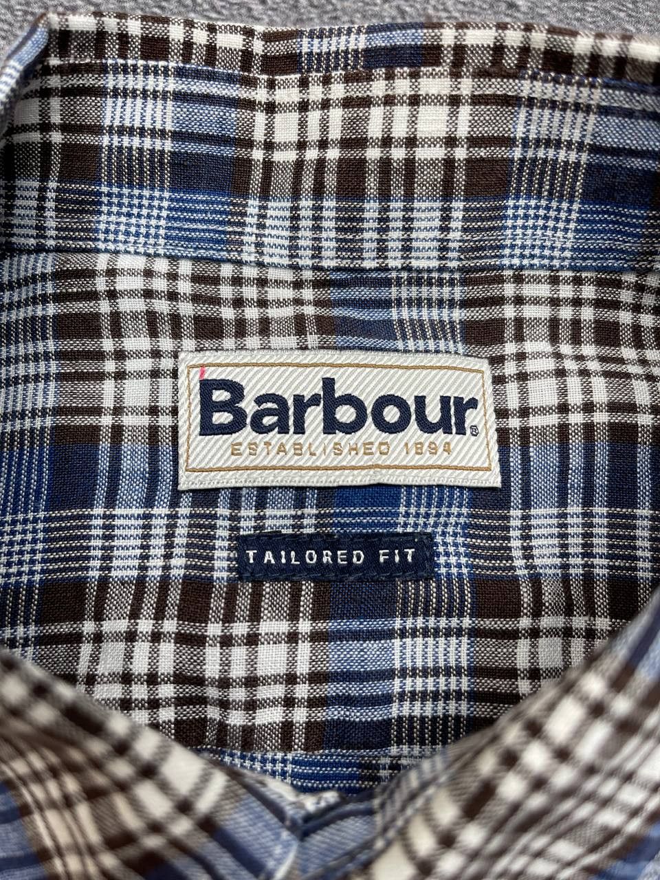 Barbour Barbour Mens Blue Tailored Checked Shirt Size M Size US M / EU 48-50 / 2 - 4 Thumbnail
