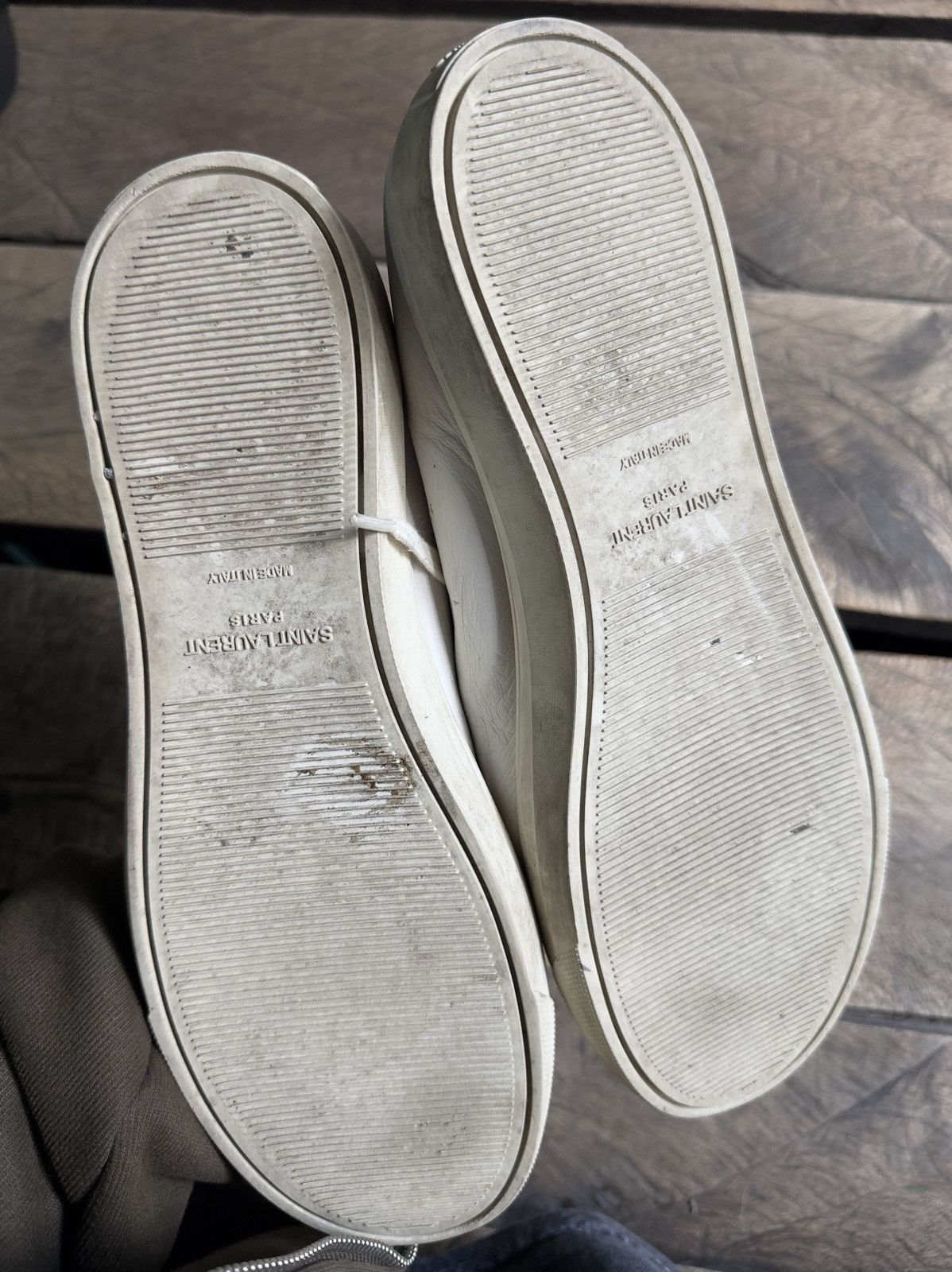 Saint Laurent Paris Saint Laurent Paris Low White Leather Camo Sneakers Rare Size US 8.5 / EU 41-42 - 9 Thumbnail