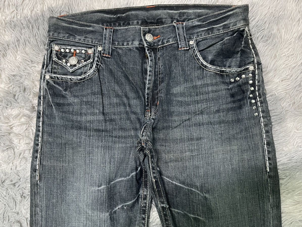 If Six Was Nine 2000s CHROME HEARTS INSPIRED JAPANESEBRAND STUDDED PANT Size US 35 - 6 Thumbnail