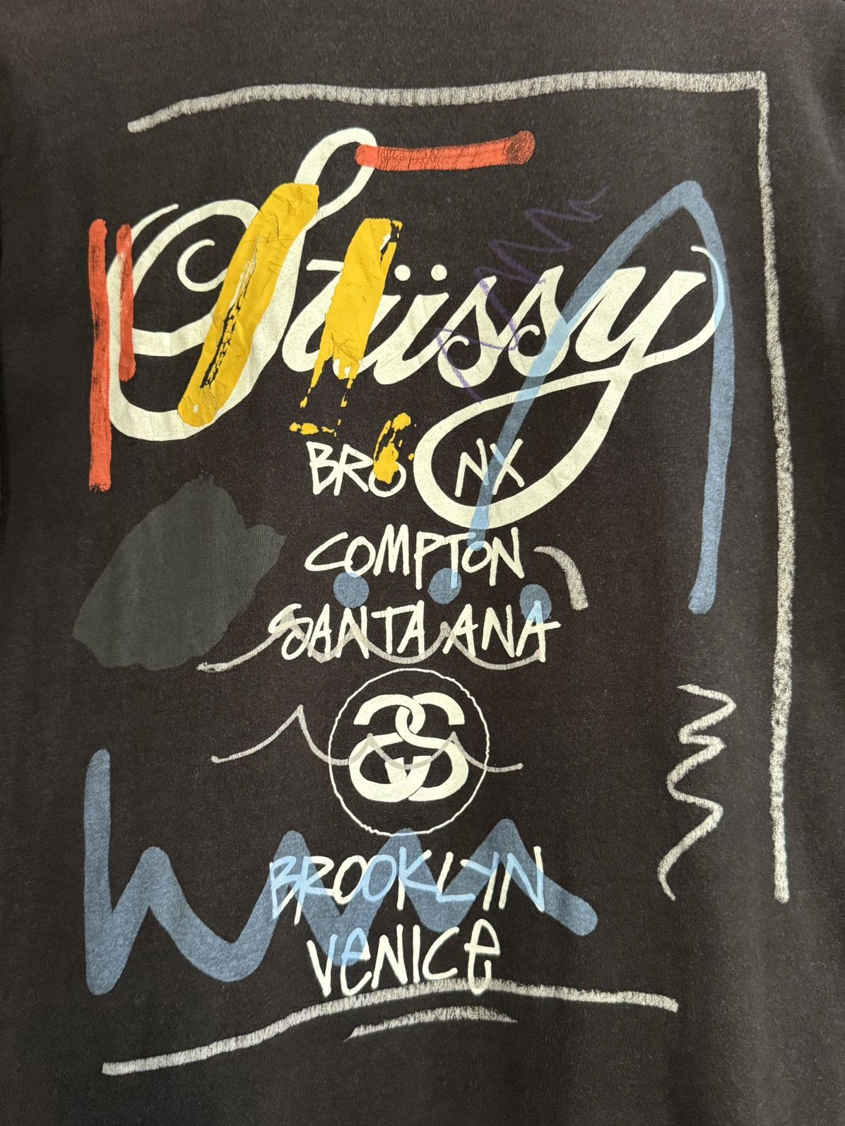 Stussy Thrashed Stussy Tour Backhit Sun Faded Tee Size US M / EU 48-50 / 2 - 10 Thumbnail